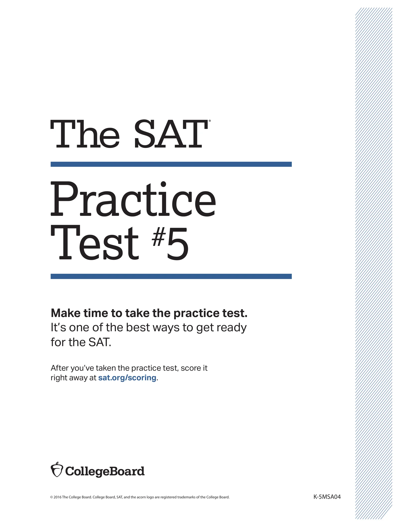🚀📘 THE SAT PRACTICE TEST #5 📘🚀 ⚡ OFFICIAL SAT PREPARATION PDF ⚡  ━━━━━━━━━━━━━━━━━━