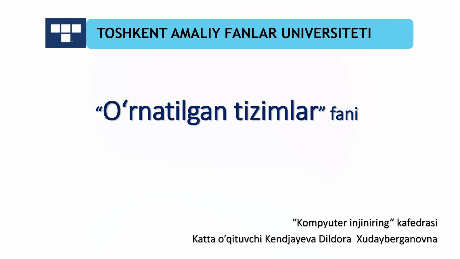 O‘rnatilgan tizimlar