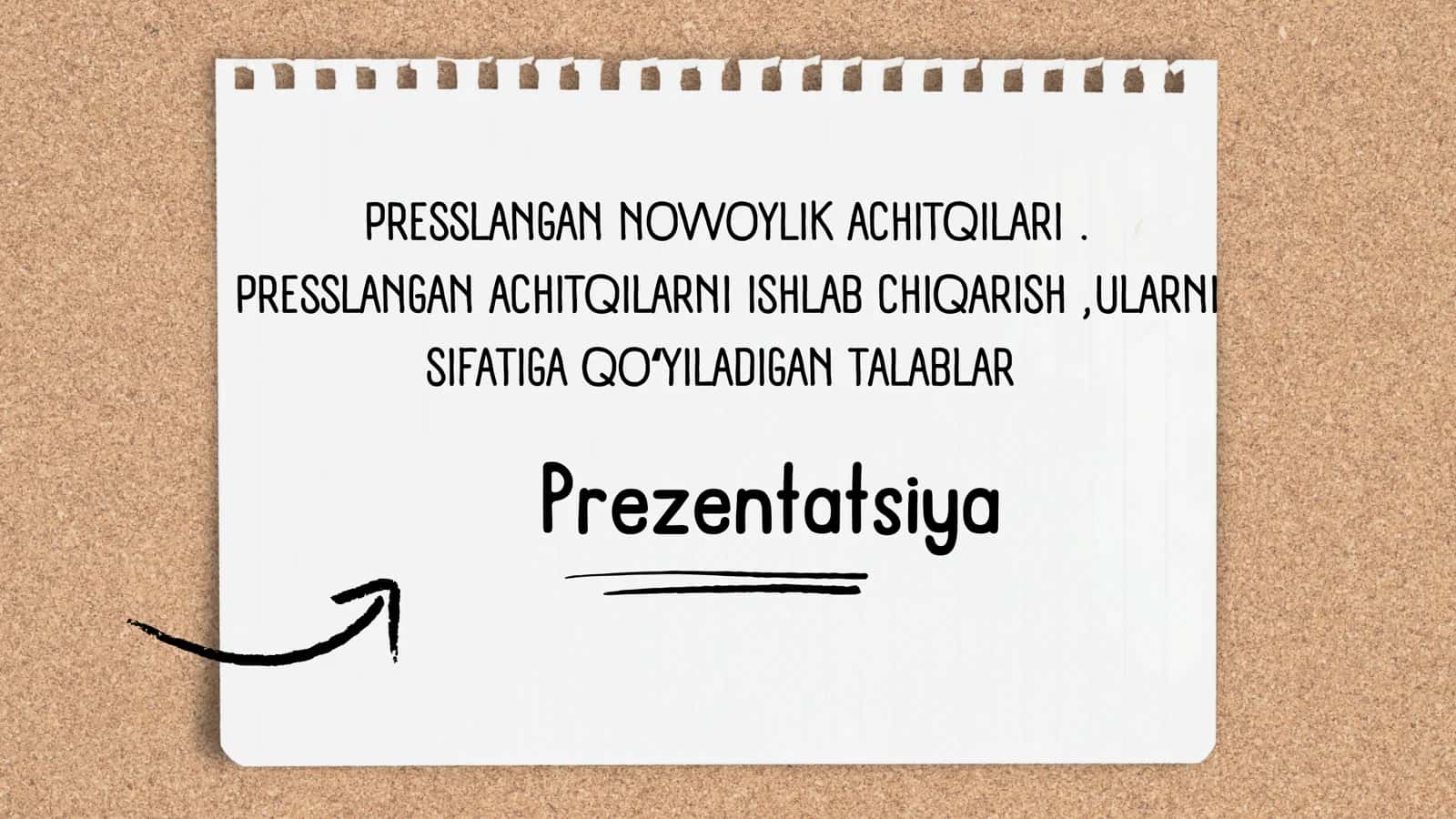 PRESSLANGAN NOVVOYLIK ACHITQILARI . PRESSLANGAN ACHITQILARNI ISHLAB CHIQARISH ,ULARNI SIFATIGA QOʻYILADIGAN TALABLAR