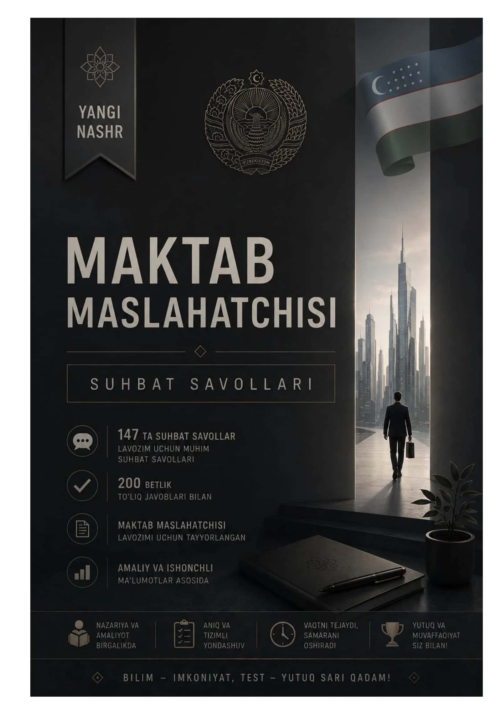 Maktab Maslahatchisi Tayyorlov Testlar va Suhbat Savollari 200 betlik jami