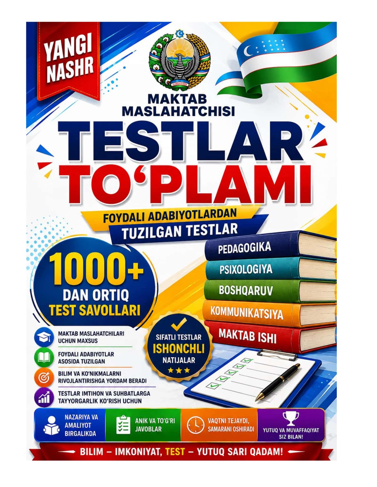 Maktab maslahatchisi uchun 1000+ testlar to‘plami