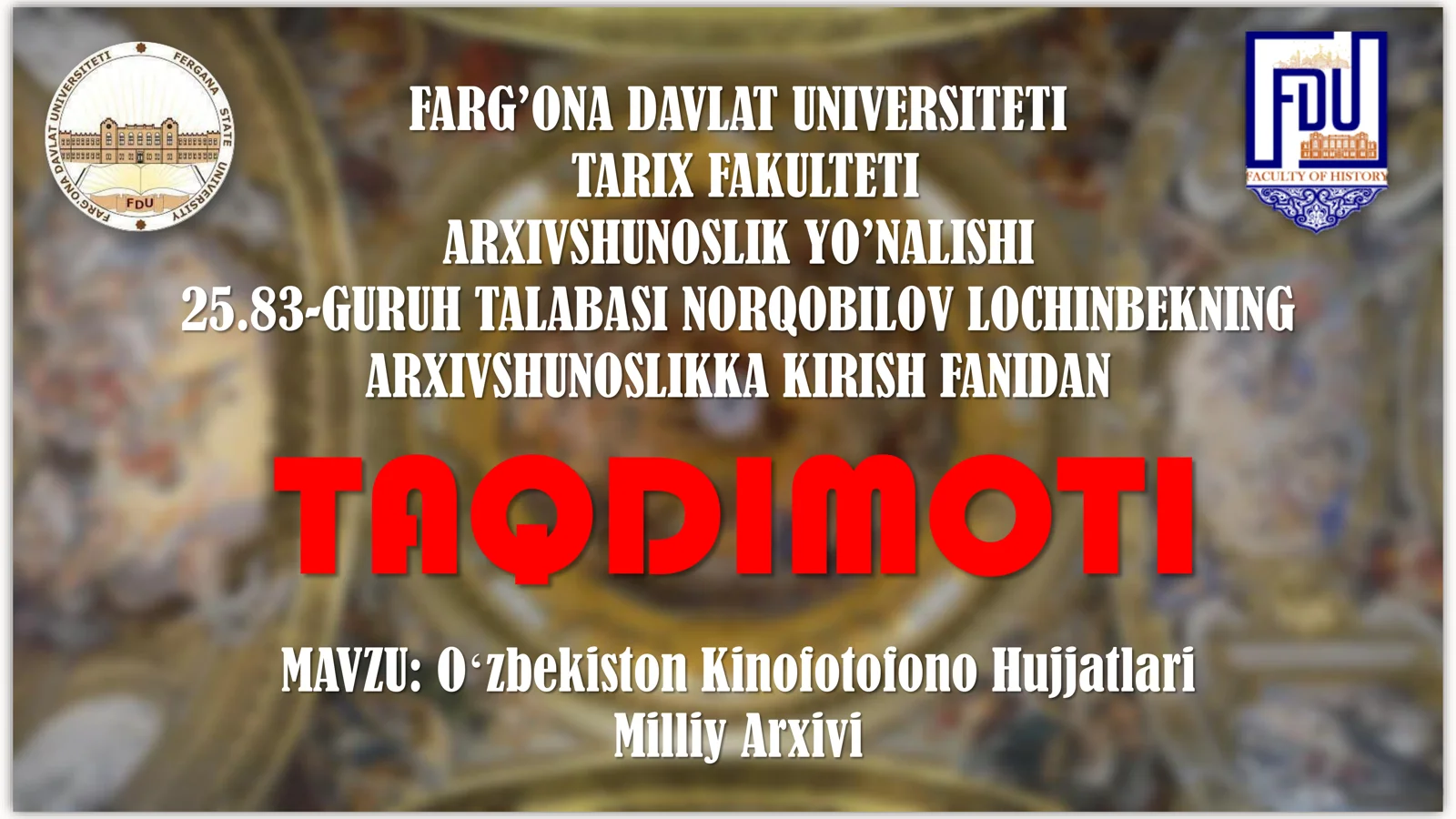 Oʻzbekiston Kinofotofono Hujjatlari Milliy Arxivi