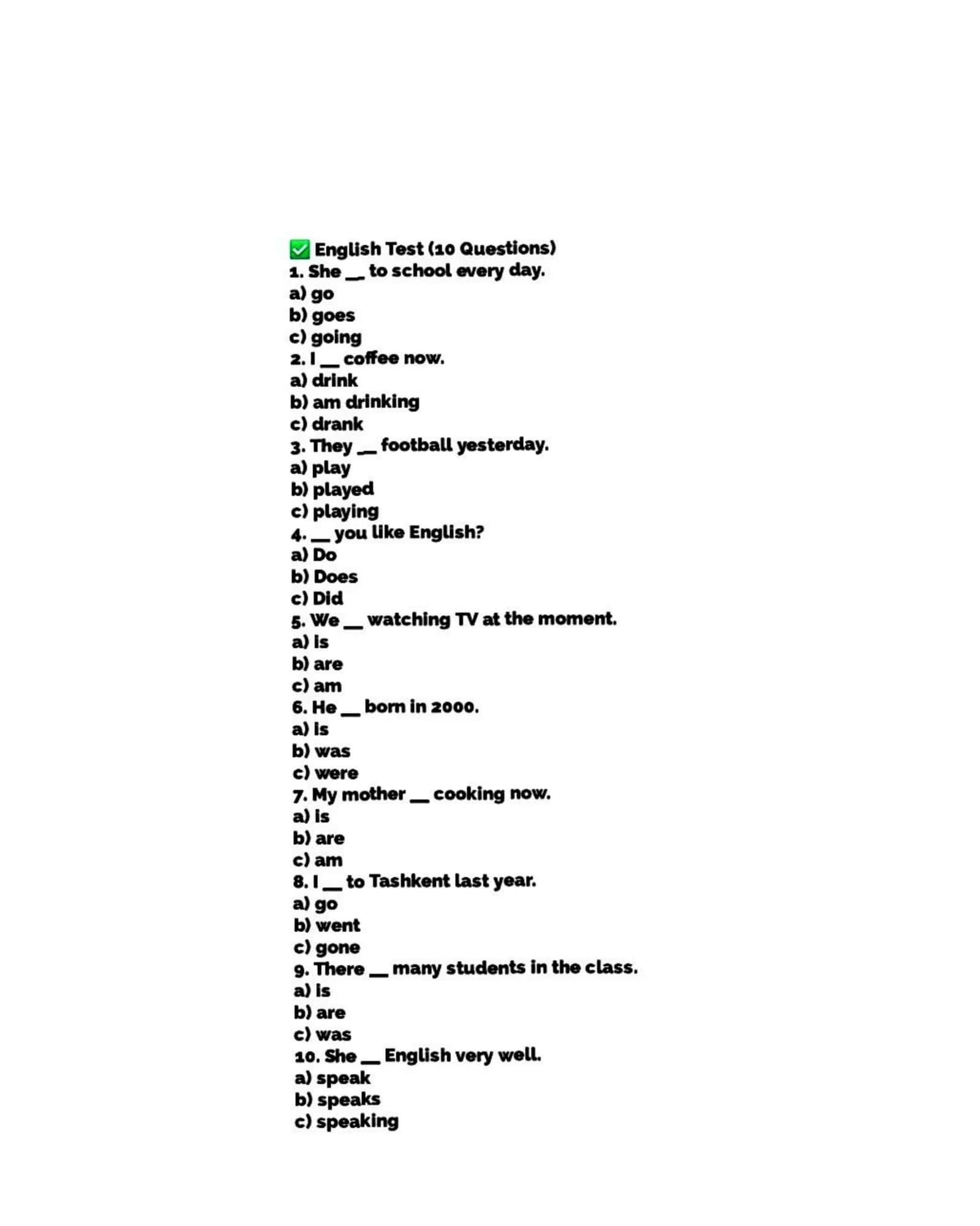 English Test