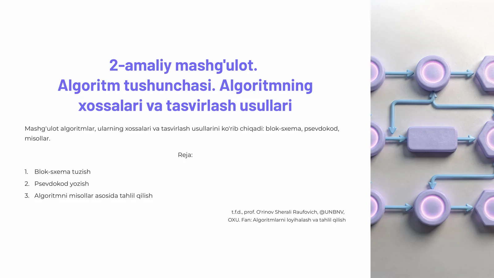 Algoritm tushunchasi