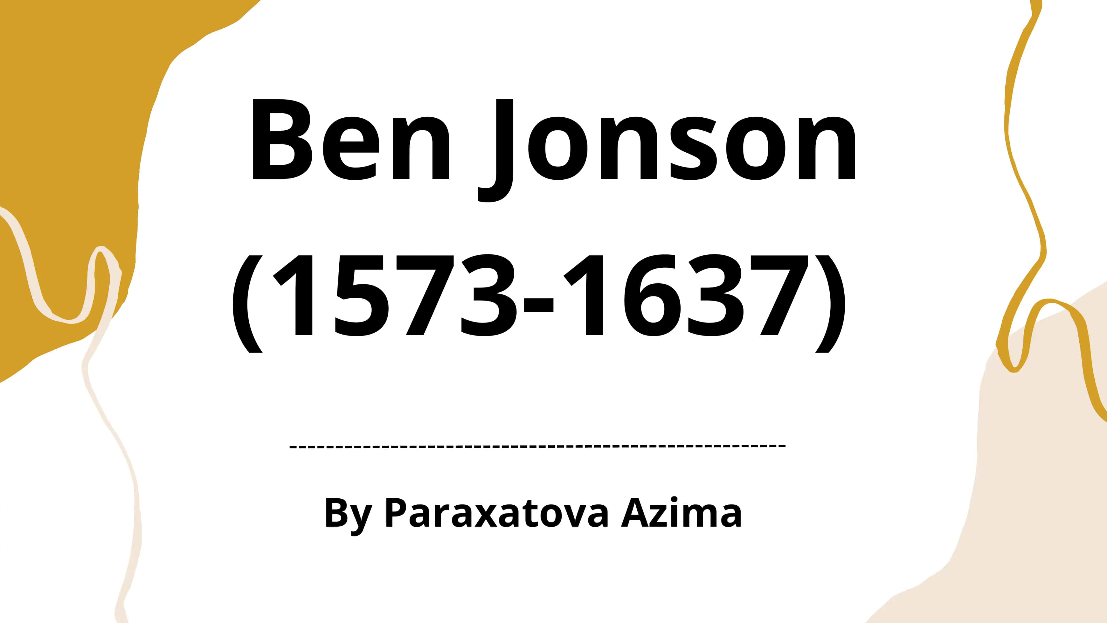 Ben Jonson