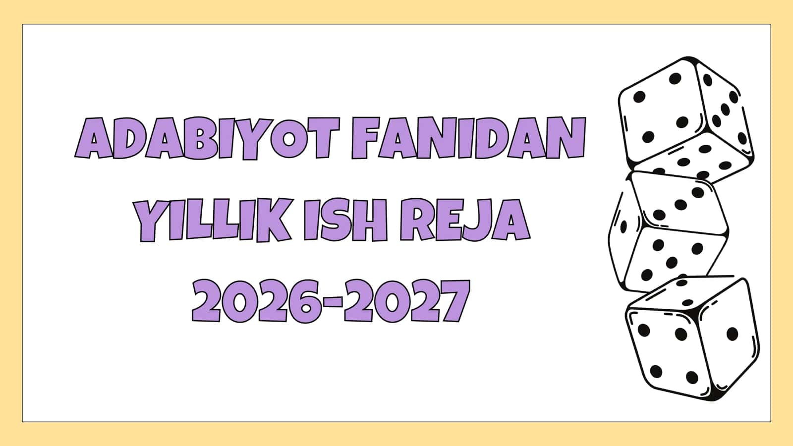 Yillik ish reja 2026-2027