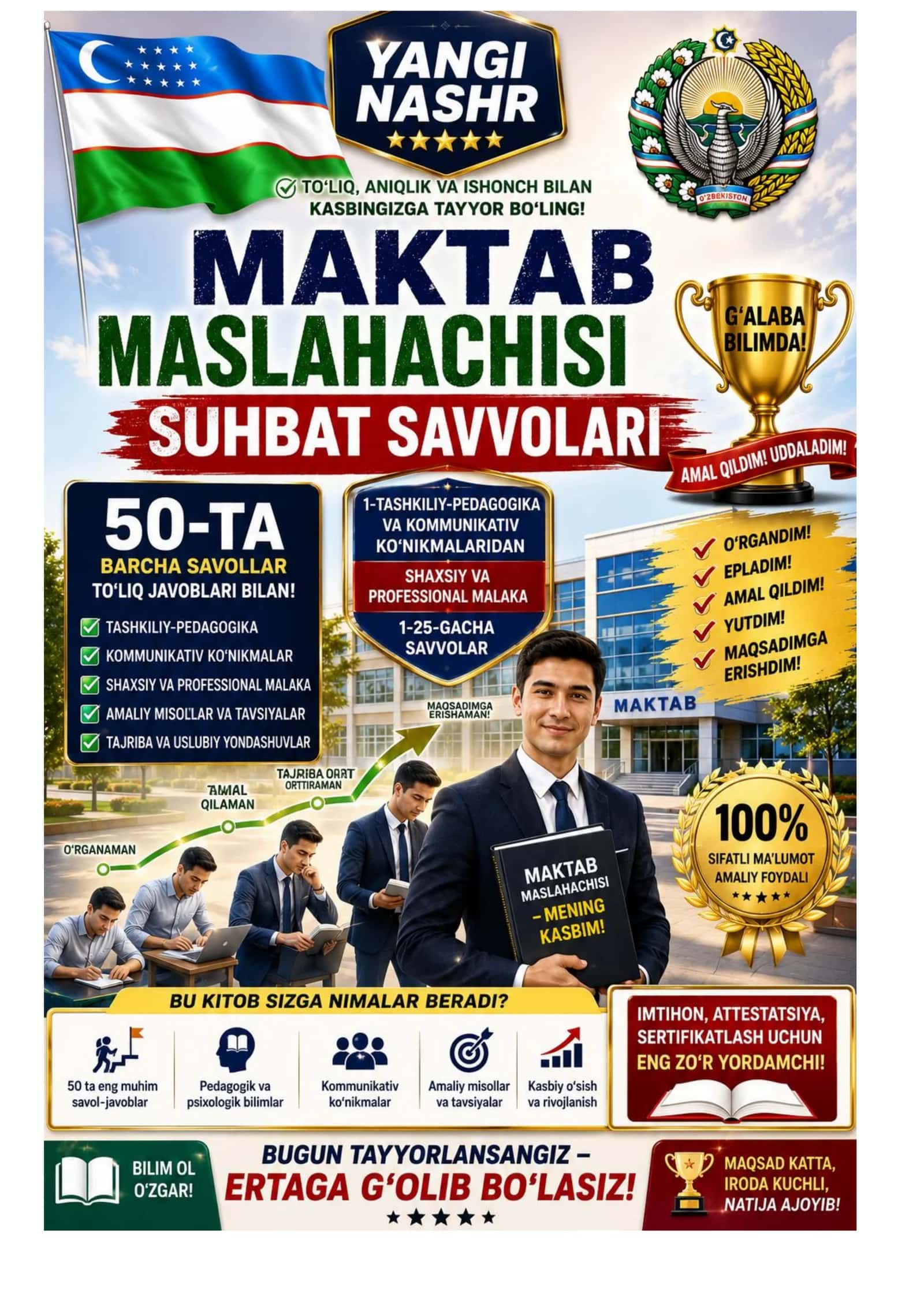 MAKTAB MASLAHACHISI SUHBAT SAVVOLARI: 50-TA