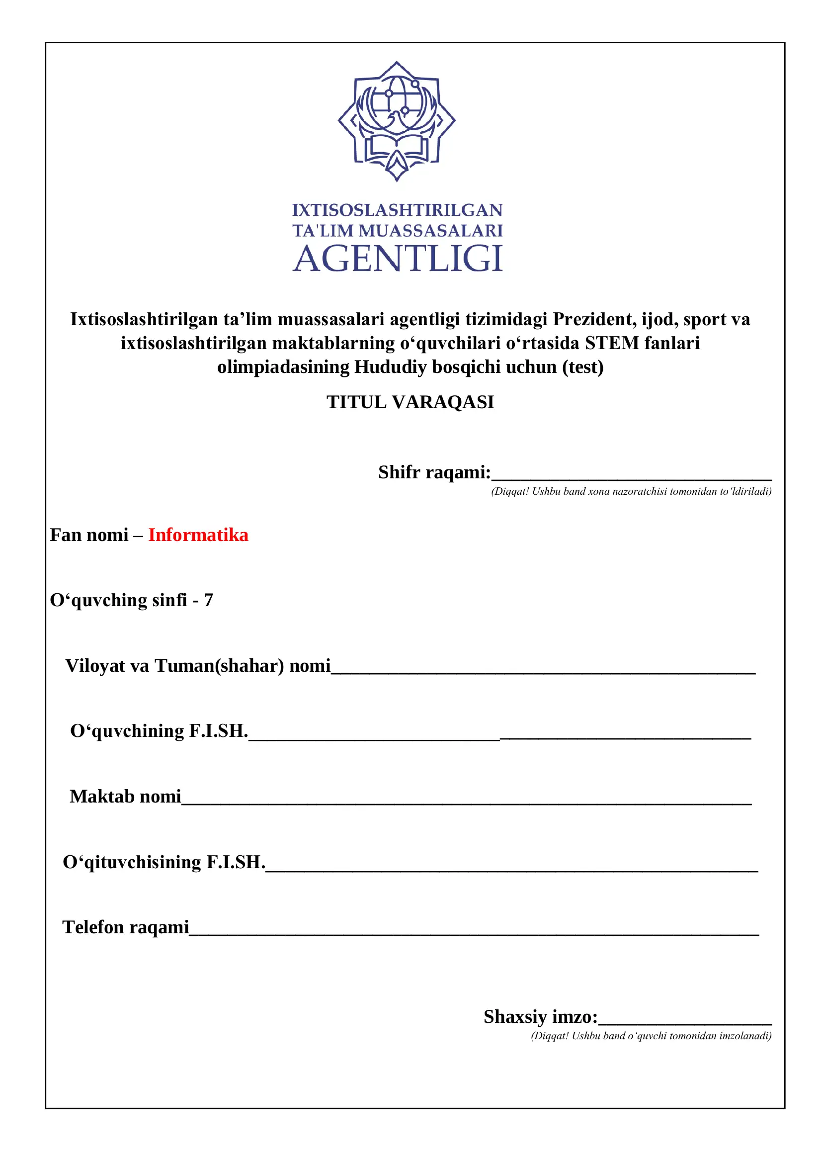 Informatika 7-sinf