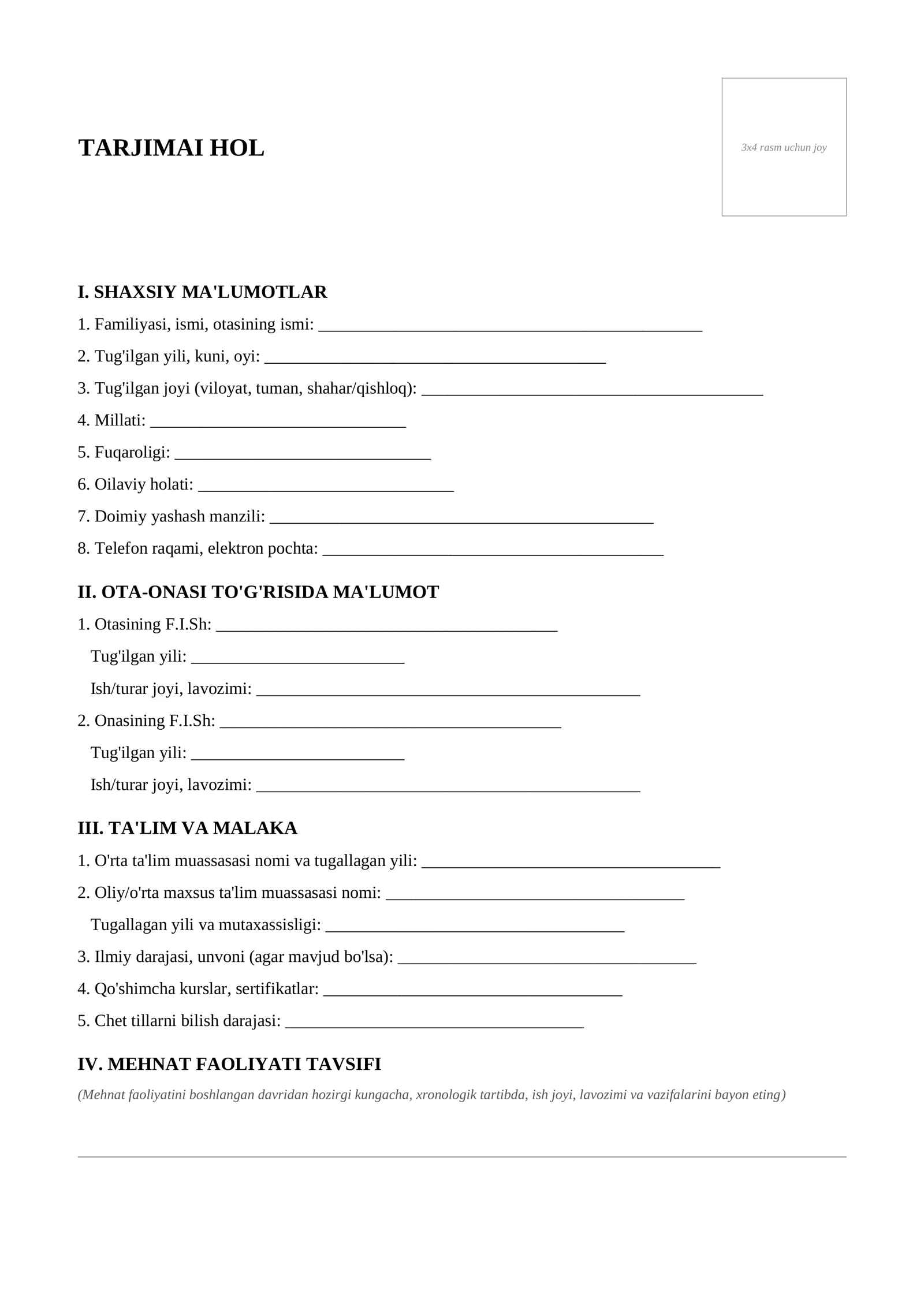 Tarjimai Hol Blankasi (PDF)