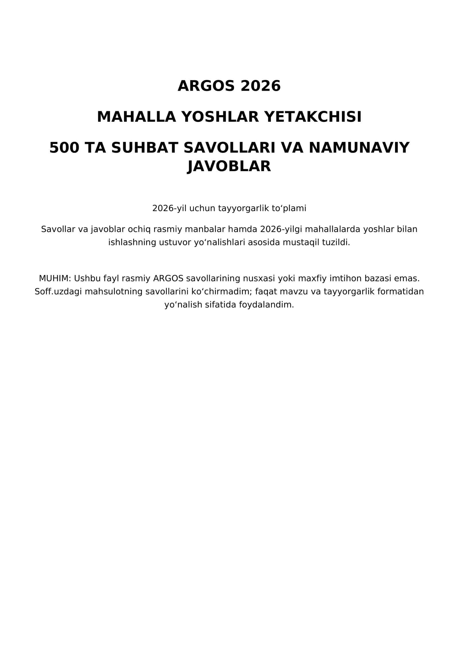 MAHALLA YOSHLAR YETAKCHISI