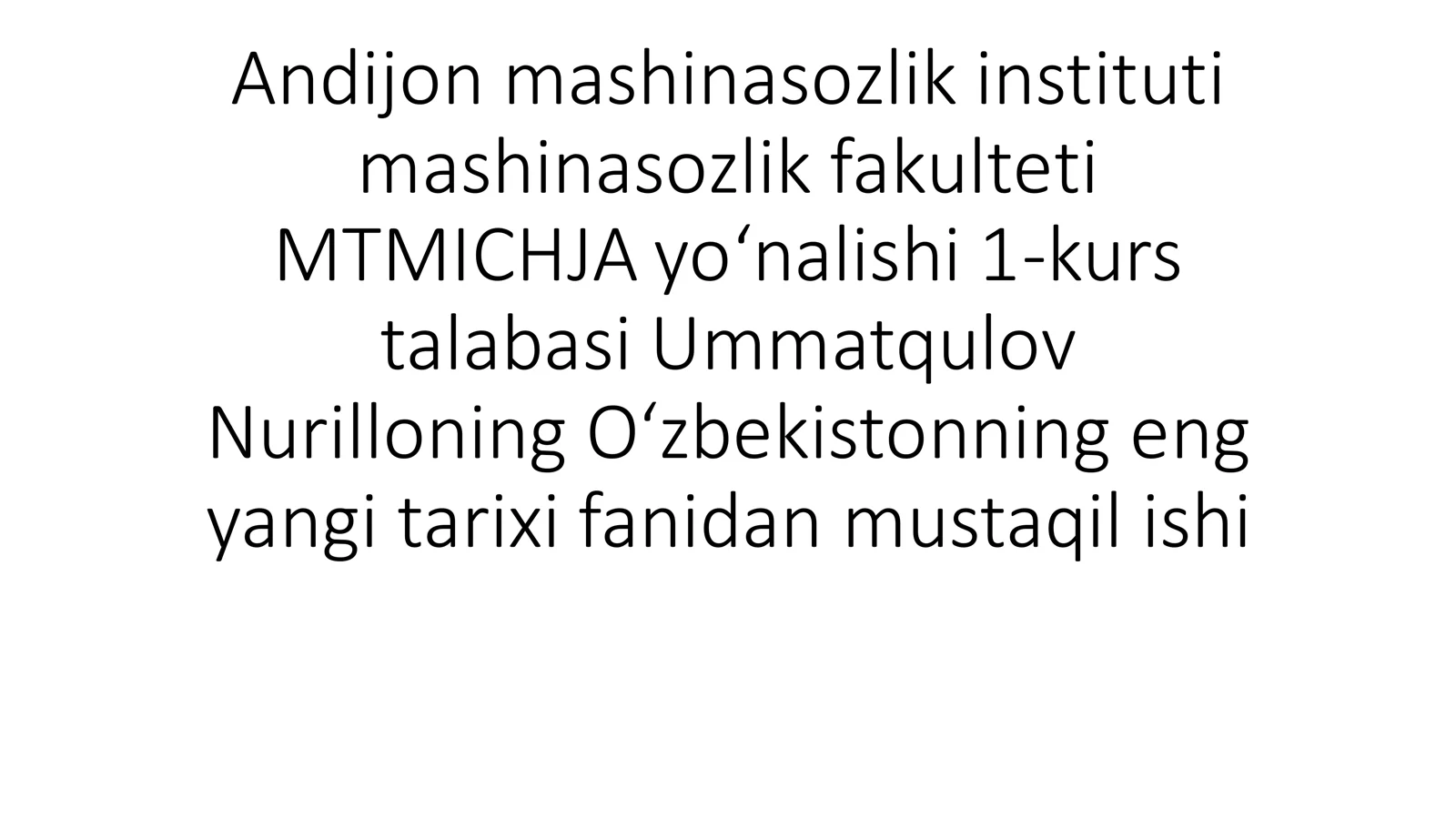 “Avesto tarixi“ bo‘limi