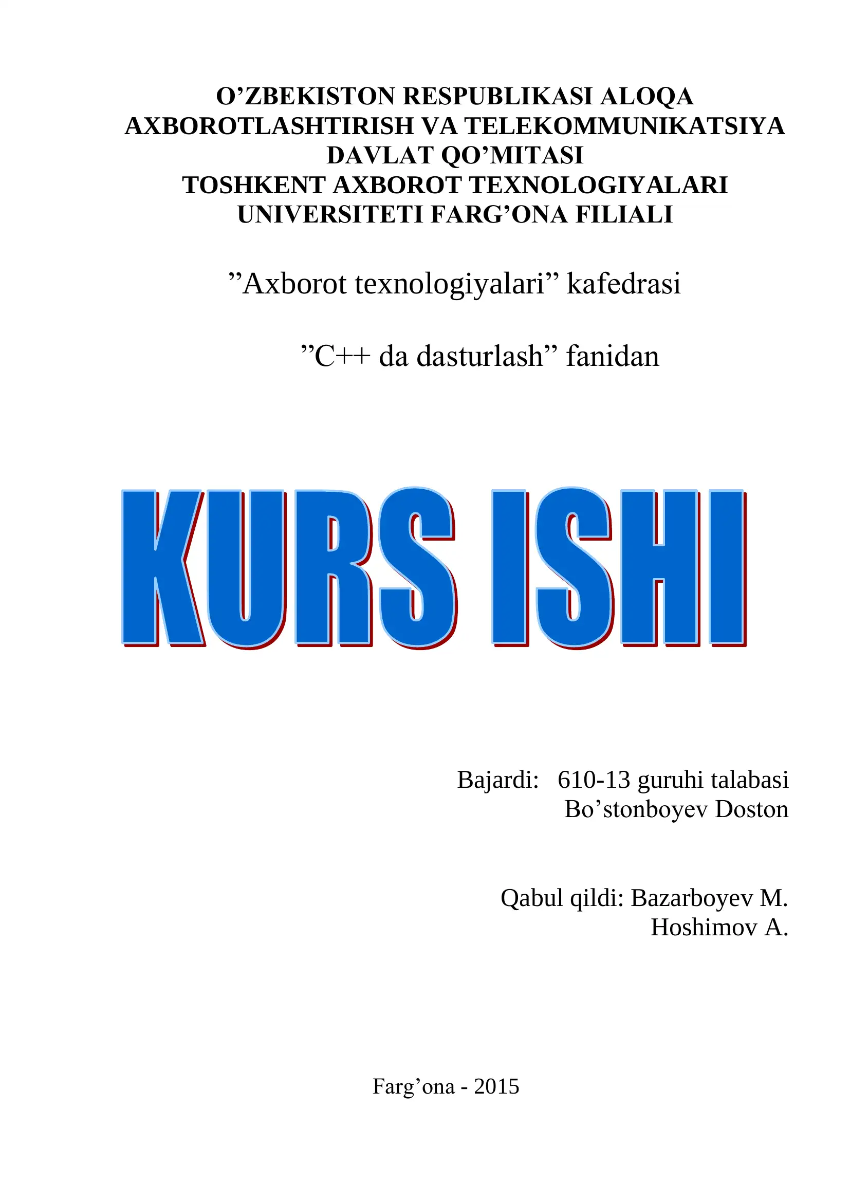 C++ da Media fayllarni namoyish etish uchun dastur yaratish