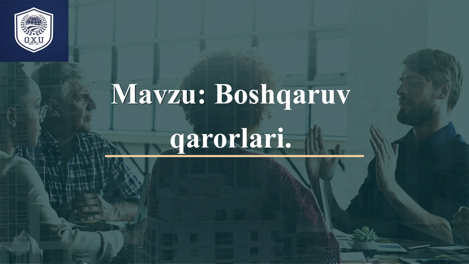 Boshqaruv qarorlari