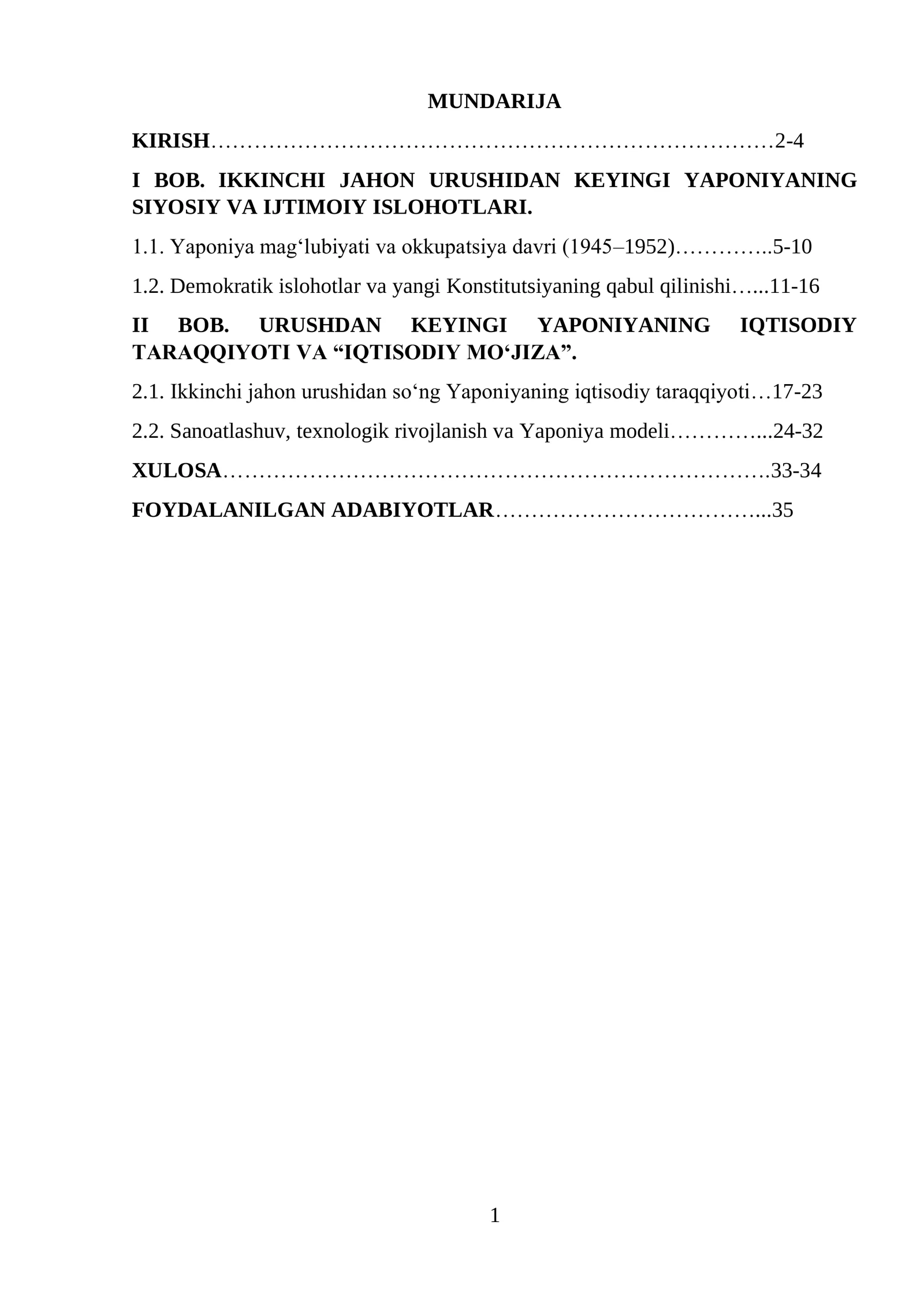 Yaponiya taraqqiyoti