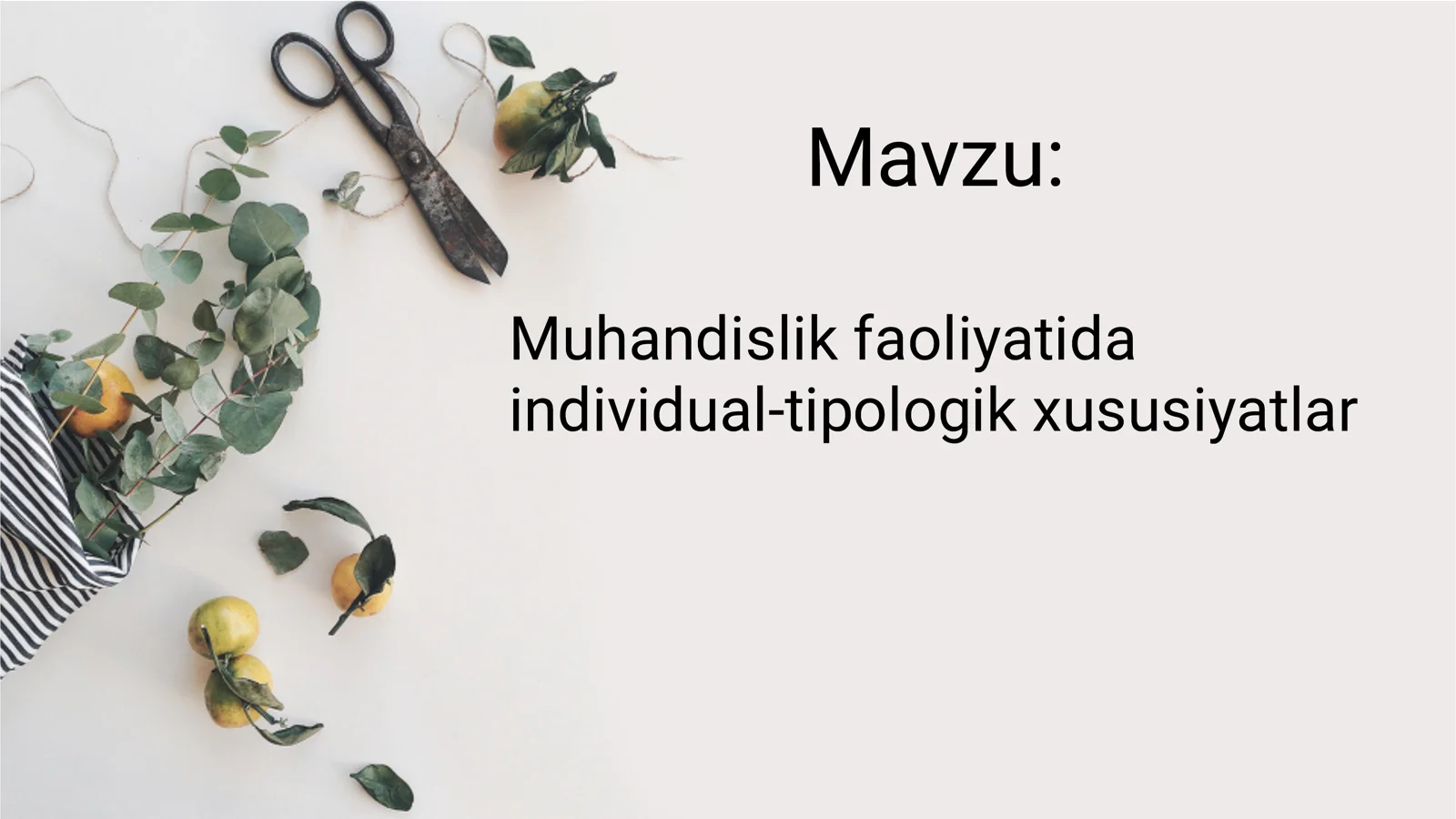 Muhandislik faoliyatida individual-tipologik xususiyatlar