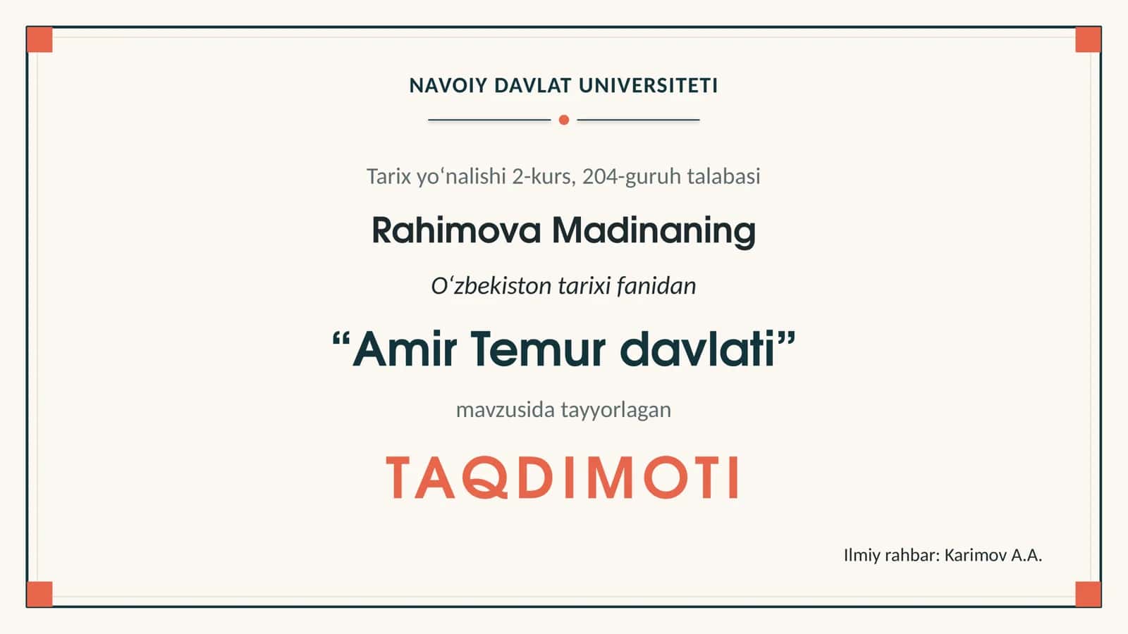 “Amir Temur davlati”