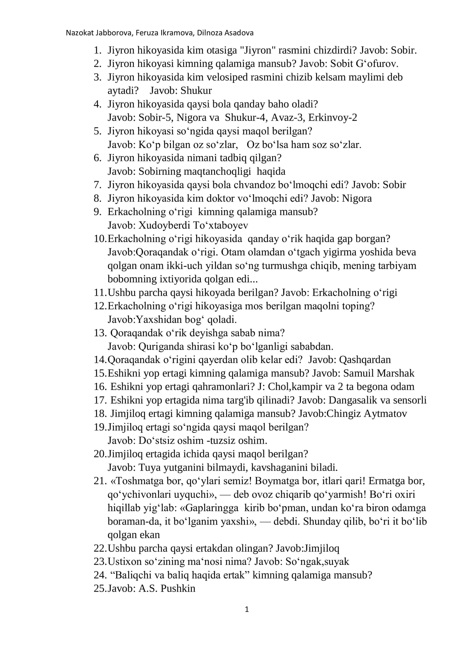 Attestatsiya testlari