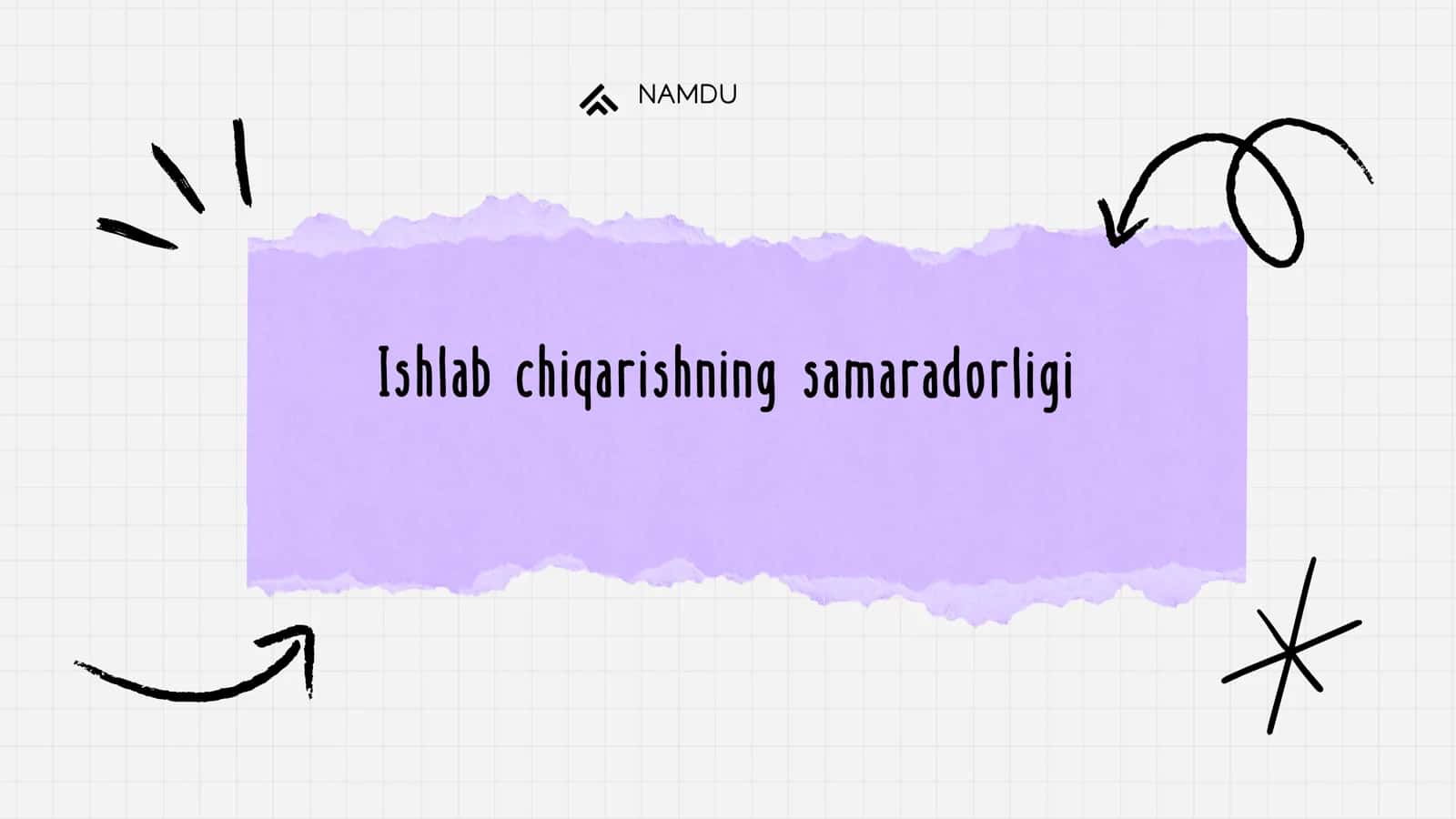 Ishlab chiqarishning samaradorligi
