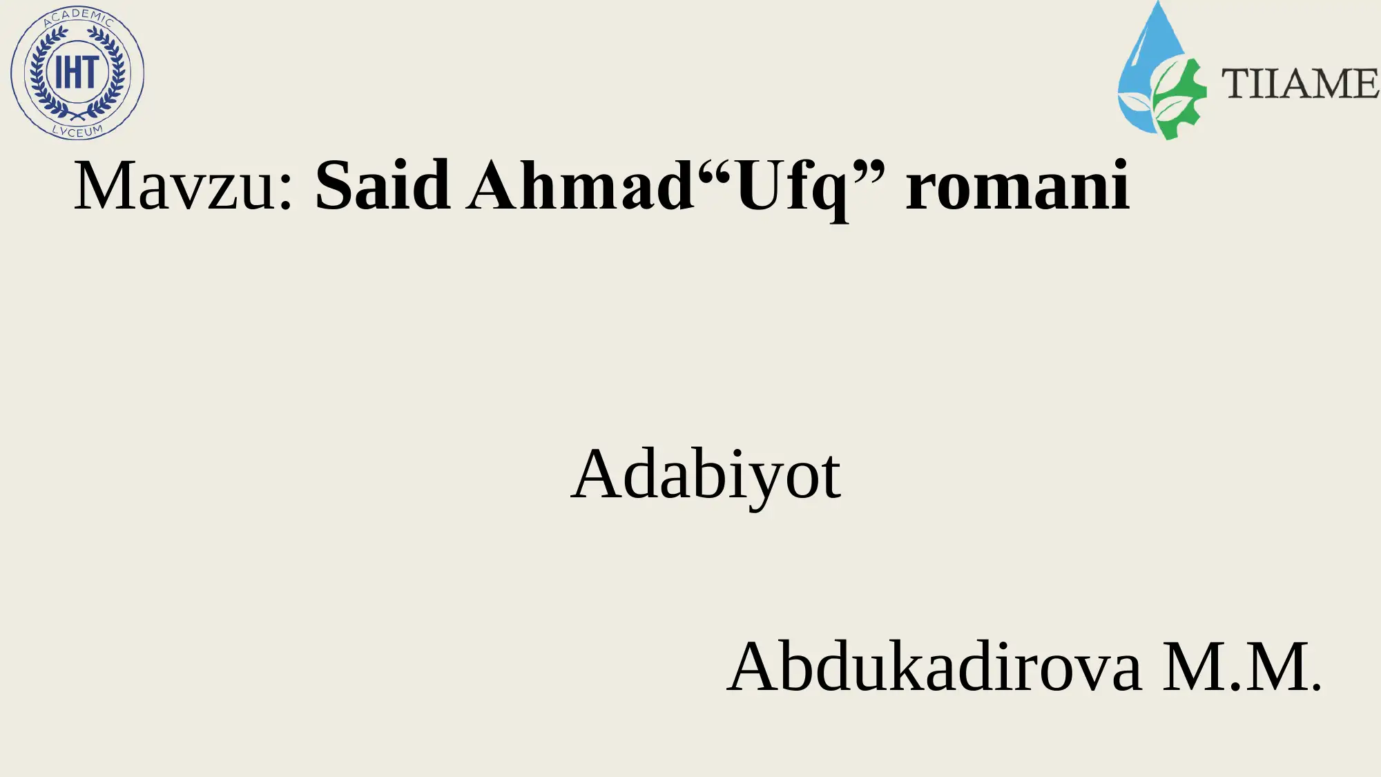 Said Ahmad“Ufq” romani