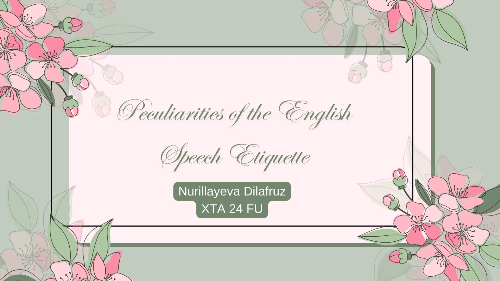 English Speech Etiquette
