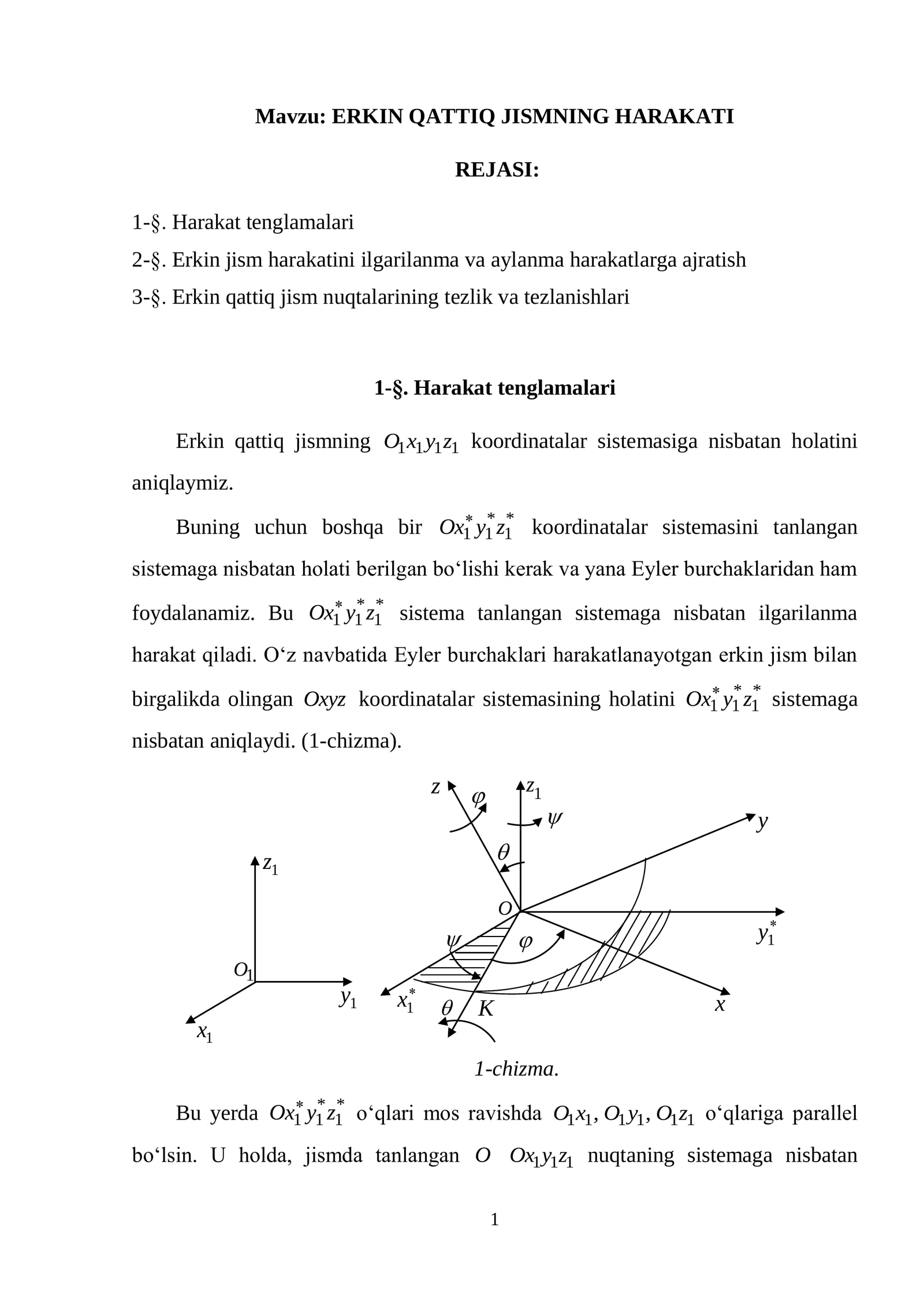 ERKIN QATTIQ JISMNING HARAKATI