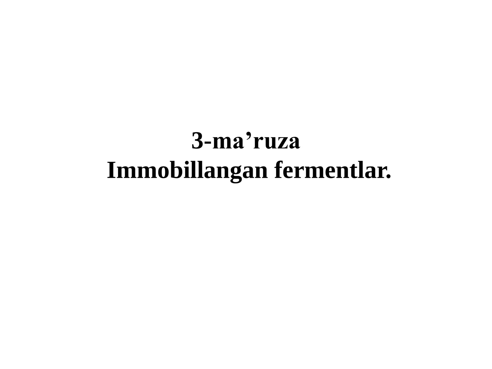 Immobillangan fermentlar