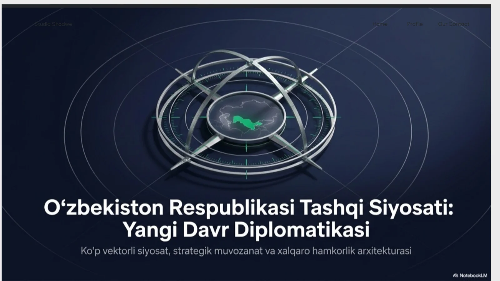 O`zbekiston Respublikasi tashqi siyosati. Yangi davr diplomatiyasi