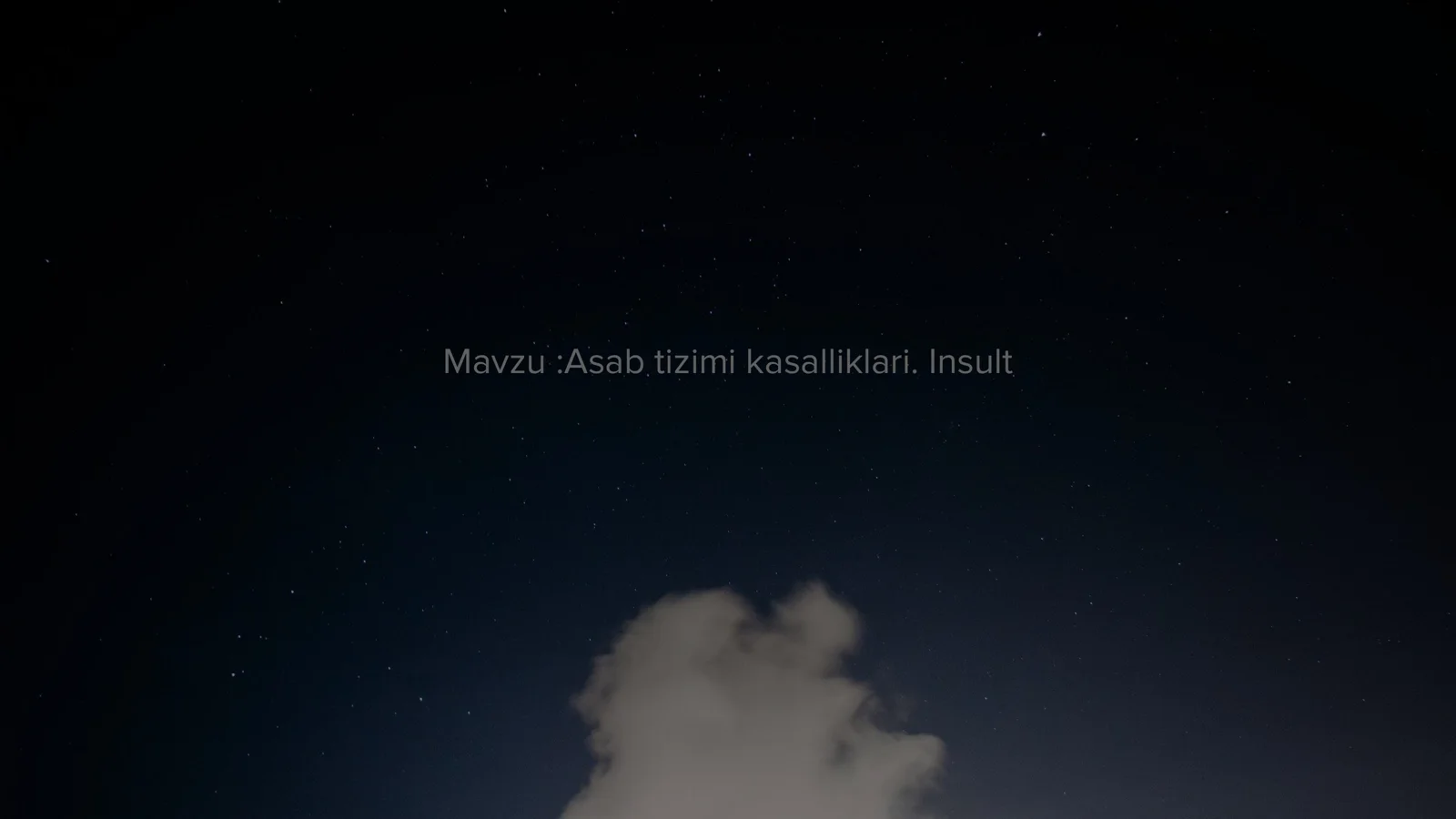 Asab tizimi kasalliklari. Insult