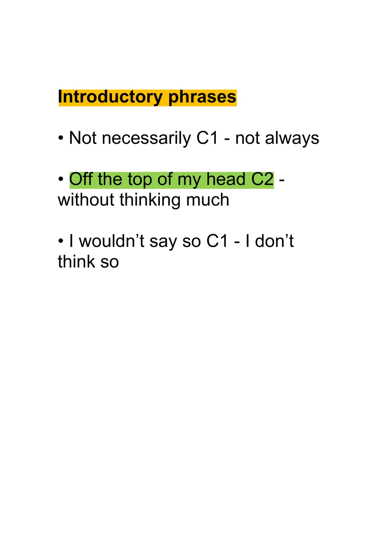 Introductory Phrases