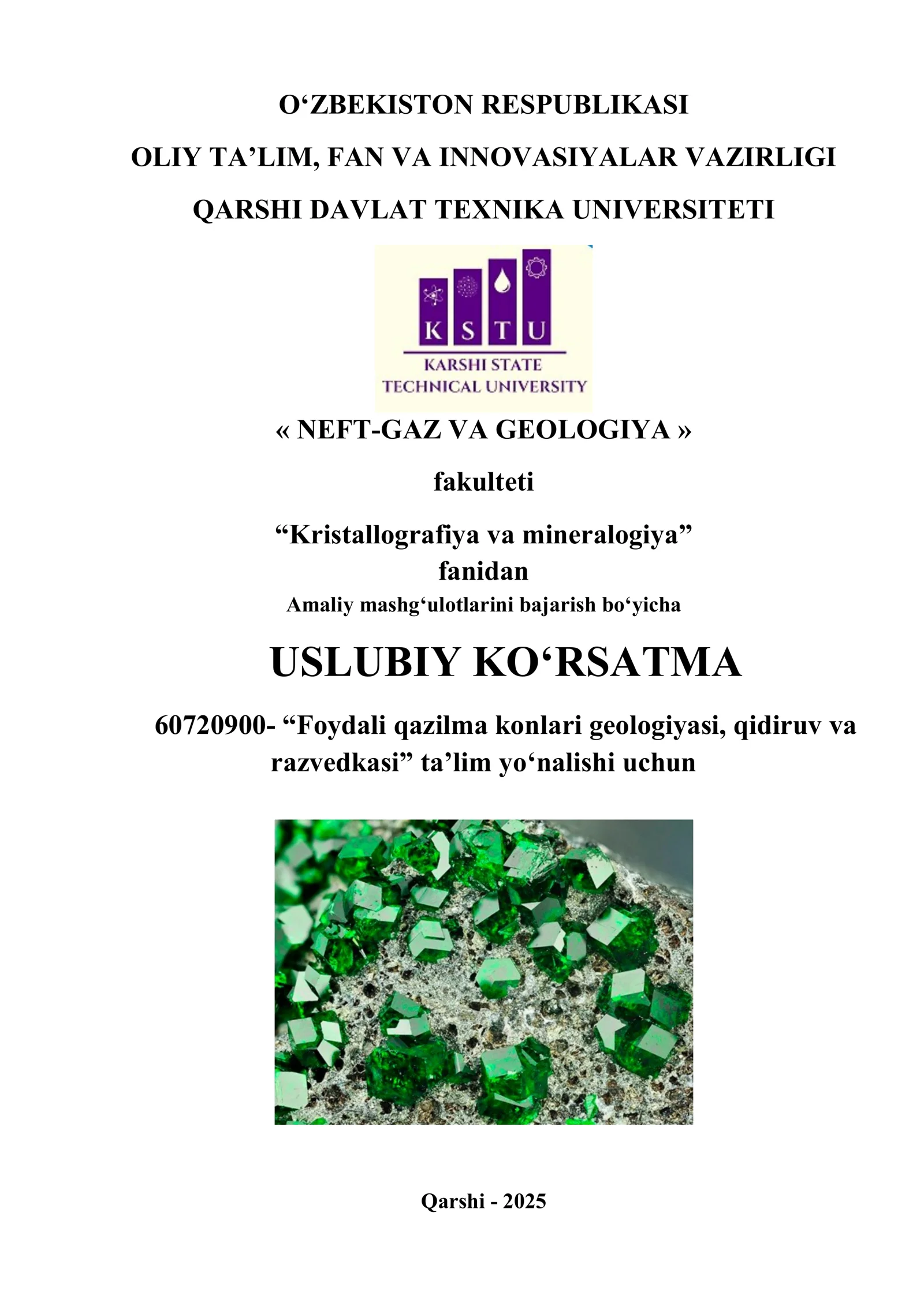 Simmetriya elementlarini oʻrganish