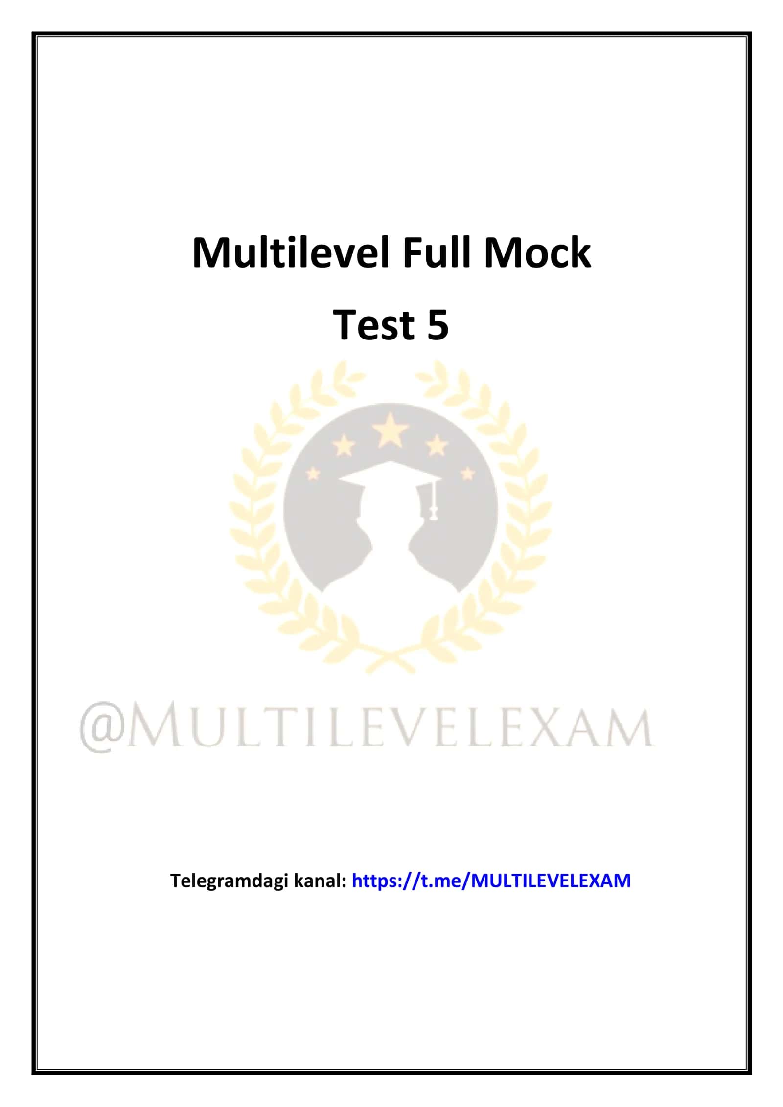Multilevel Full Mock Test 5