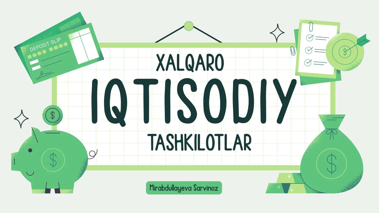 XALQARO IQTISODIY TASHKILOTLAR