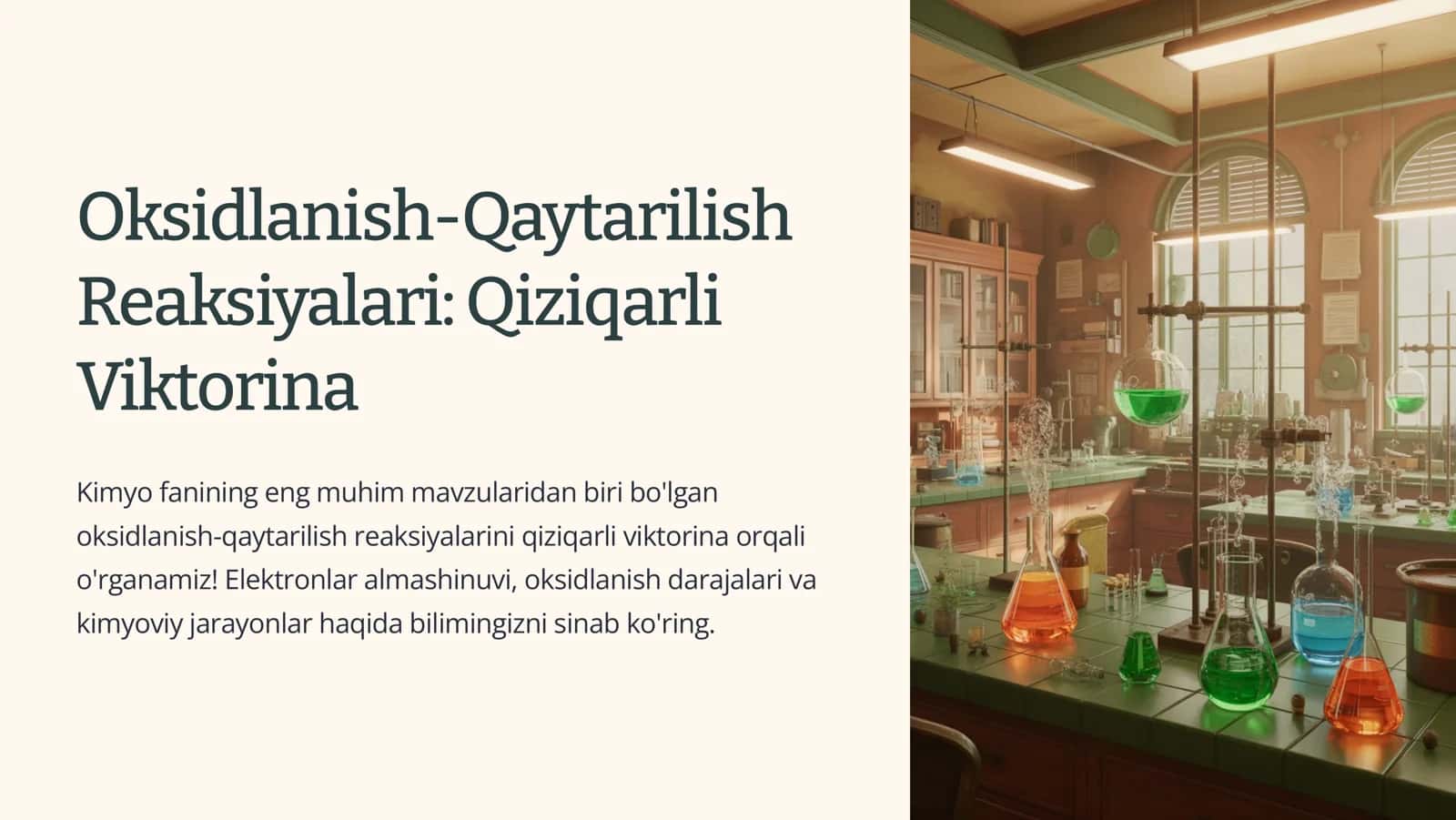 Oksidlanish-Qaytarilish Viktorinasi