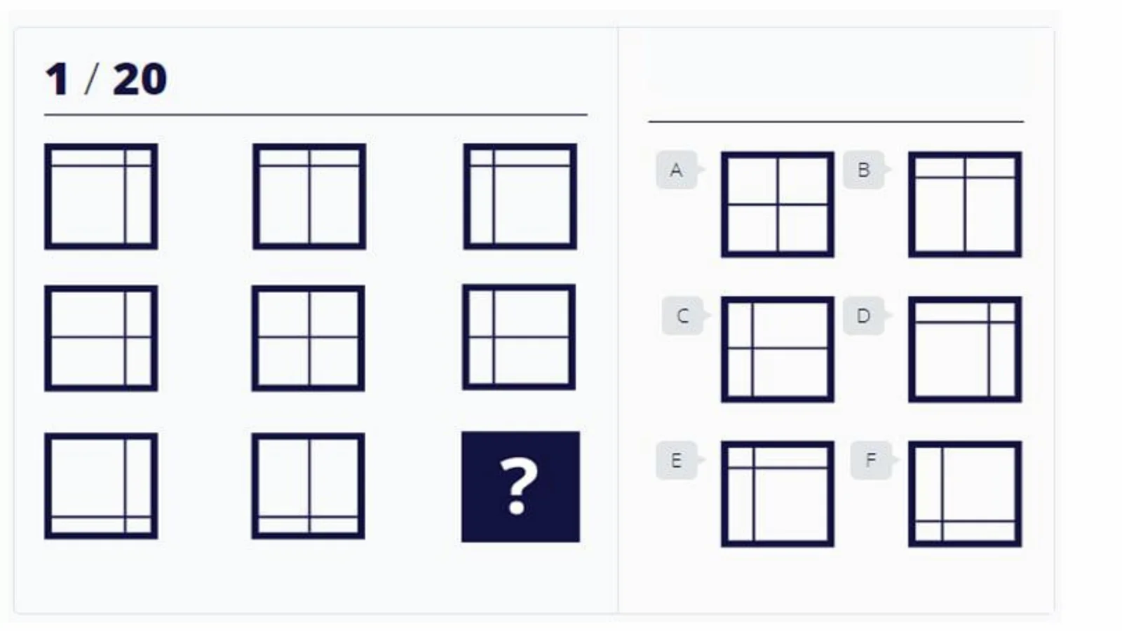 20 matalik IQ test