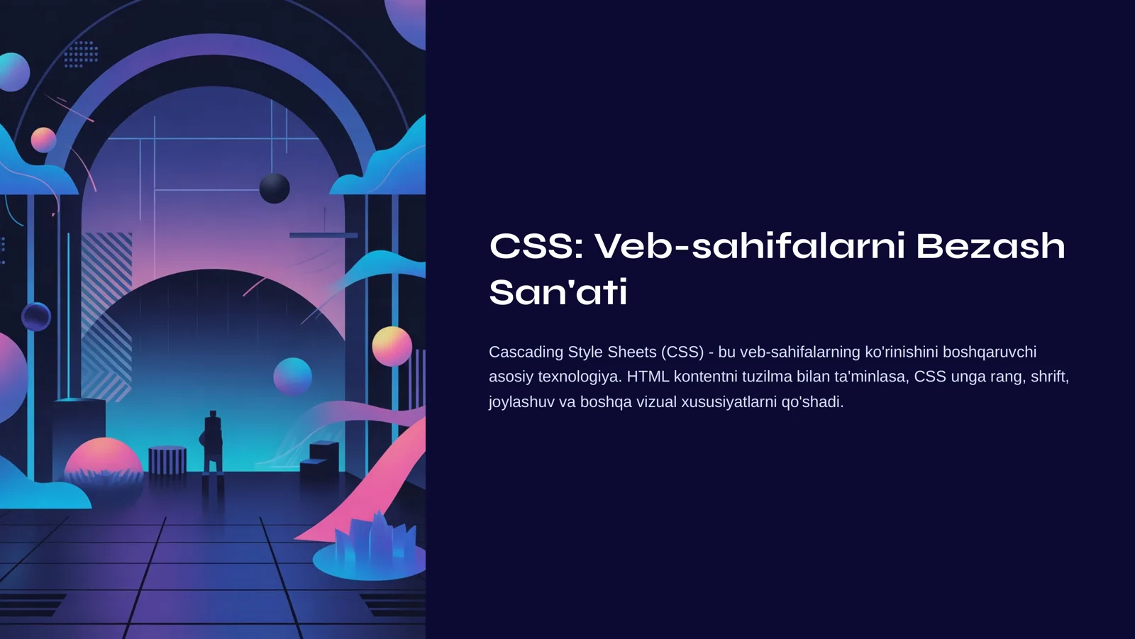 CSS: Veb-sahifalarni Bezash San'ati