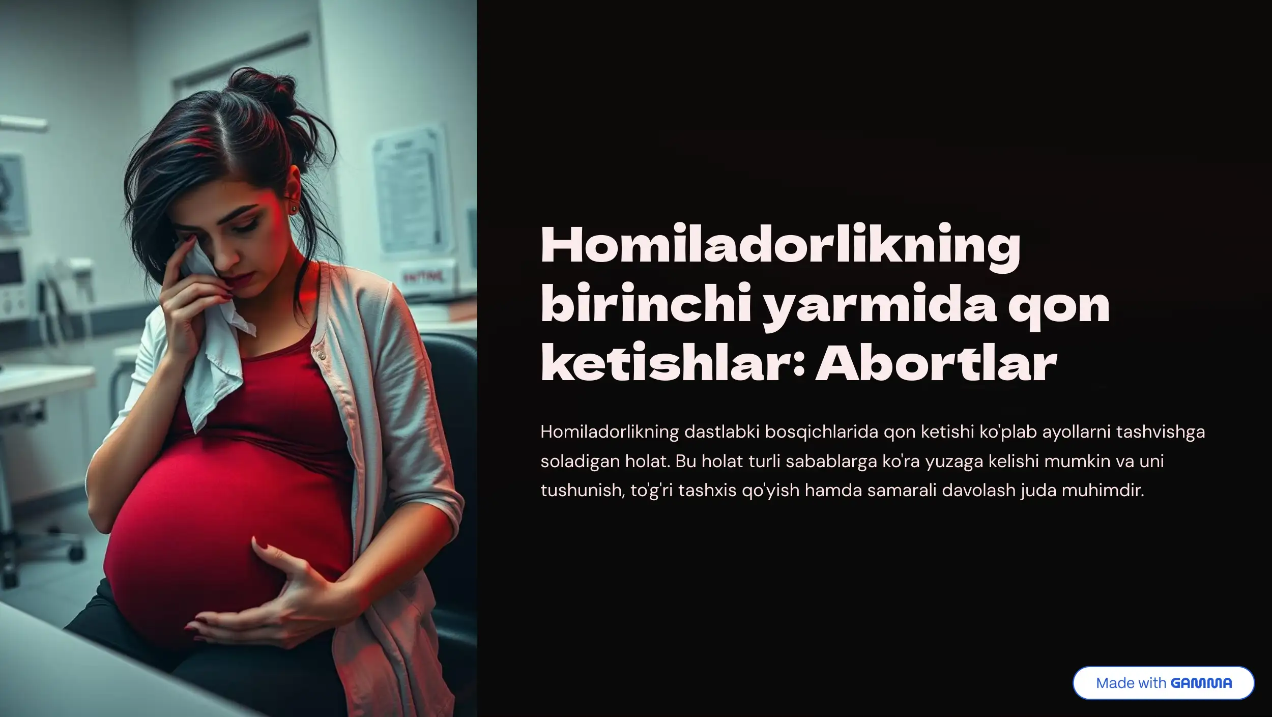 Homiladorlikning birinchi yarmida qon ketishlar: Abortlar