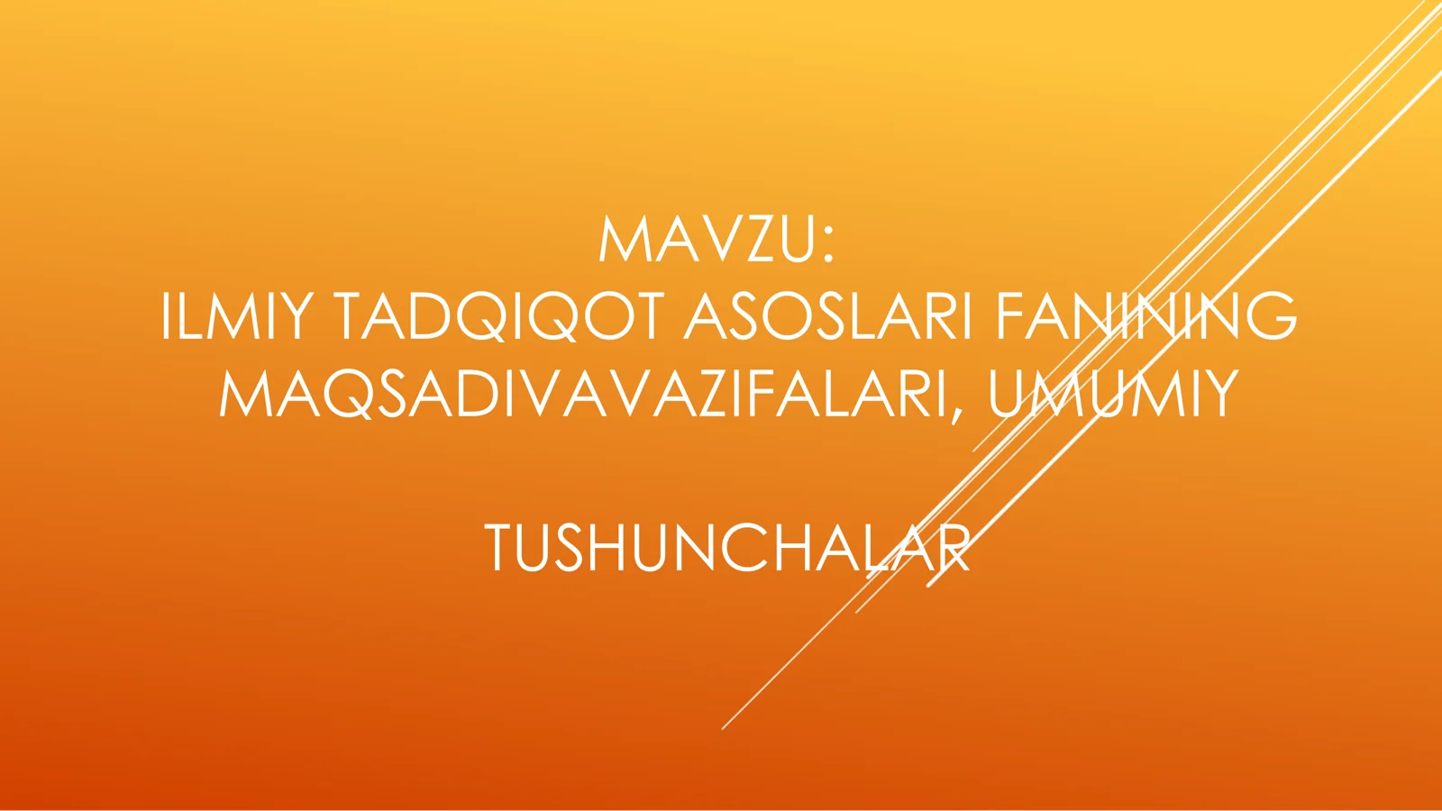 ILMIY BILIMLAR TIZIMI VA ILMIY FAOLIYAT