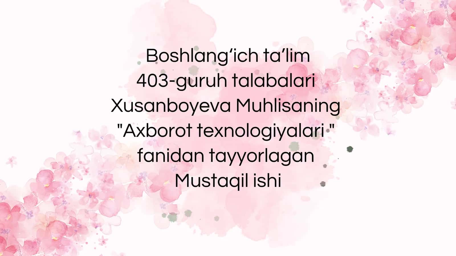 Axborot texnologiyalari dan foydalanish metodikasi