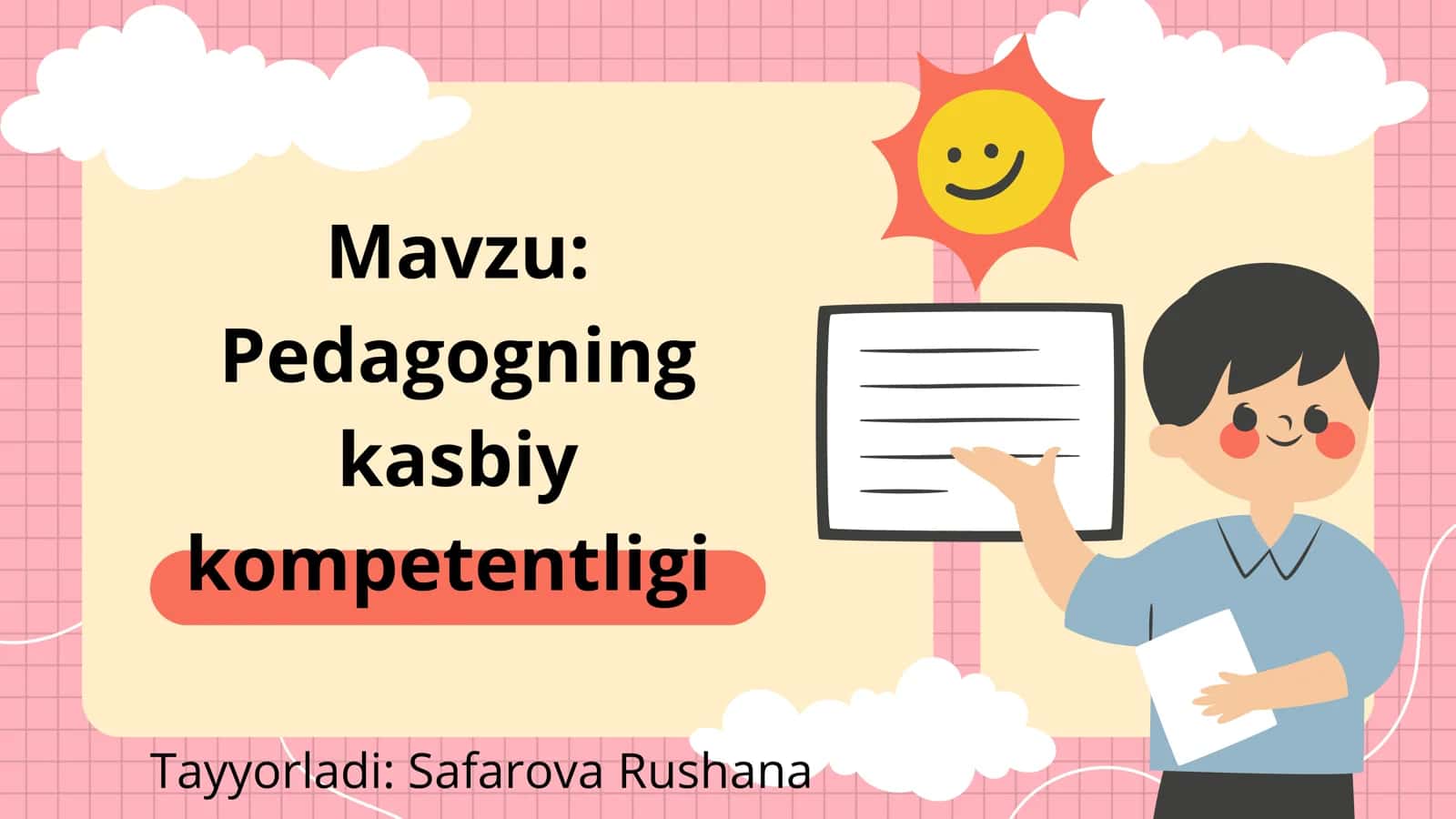 Pedagogning kasbiy kompetentligi