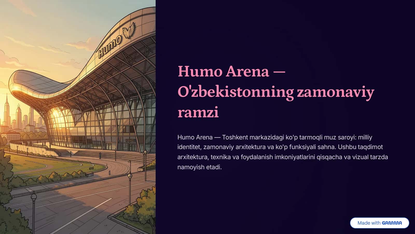 Humo Arena — O'zbekistonning zamonaviy ramzi