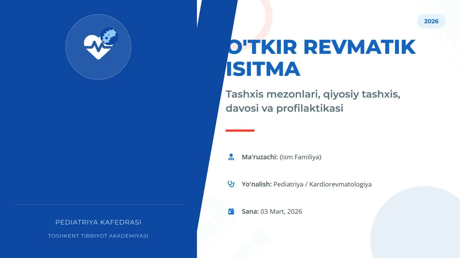 O’tkir revmatik isitma. Tashxisot mezonlari. Qiyosiy tashxis. Davosi. Profilaktikasi.