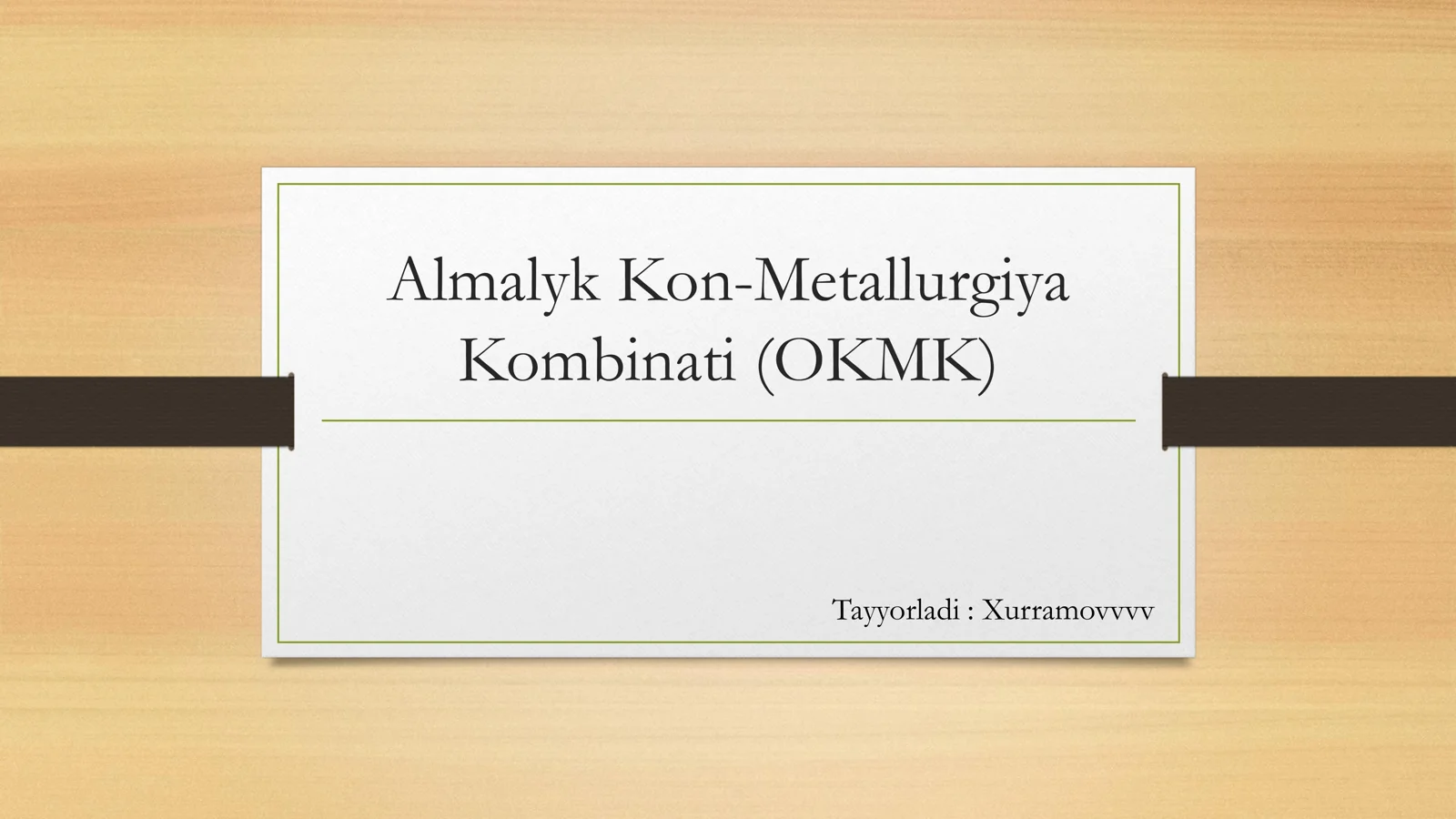 Almalyk Kon-Metallurgiya Kombinati (OKMK)