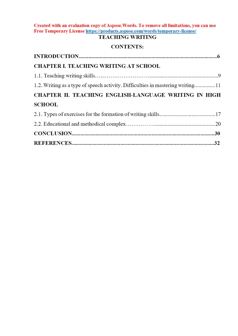 Teaching Writing