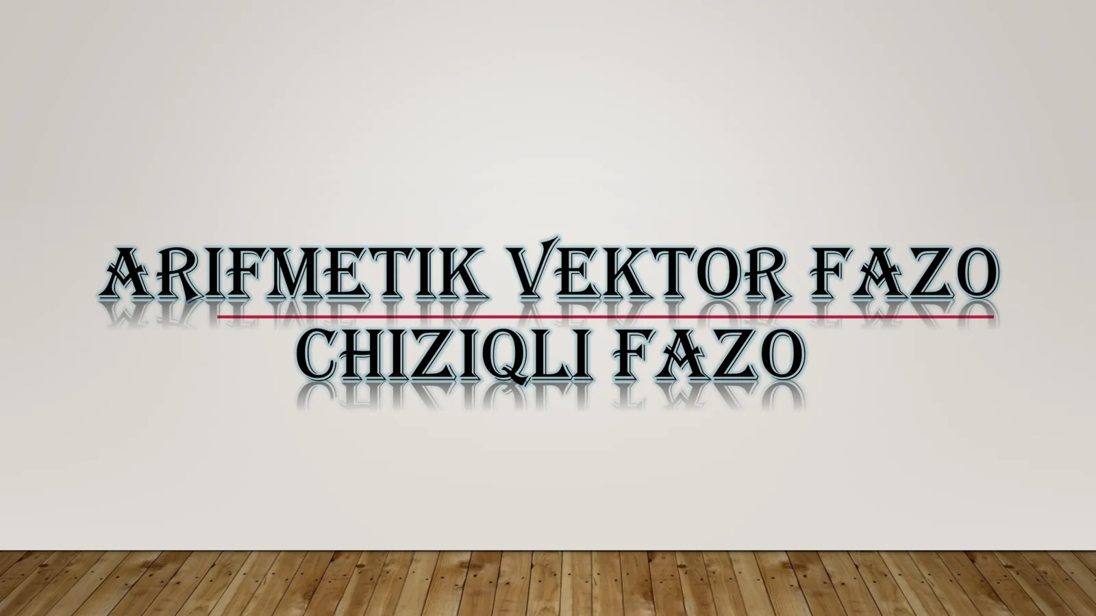 ARIFFMETIK VEKTOR FAZOSI