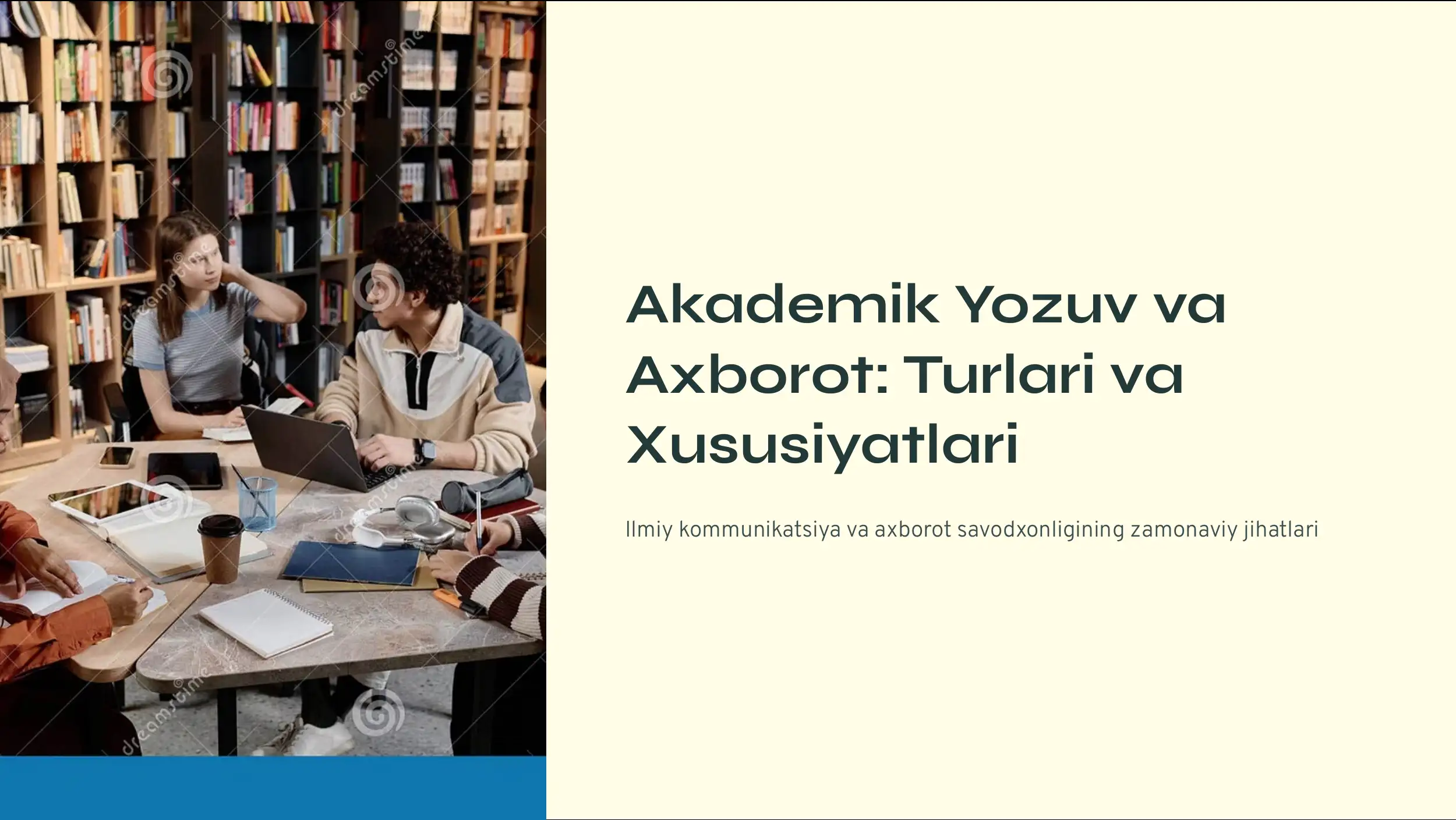 Akademik yozuv fanidan axborot va uning turlari prizintatsiya