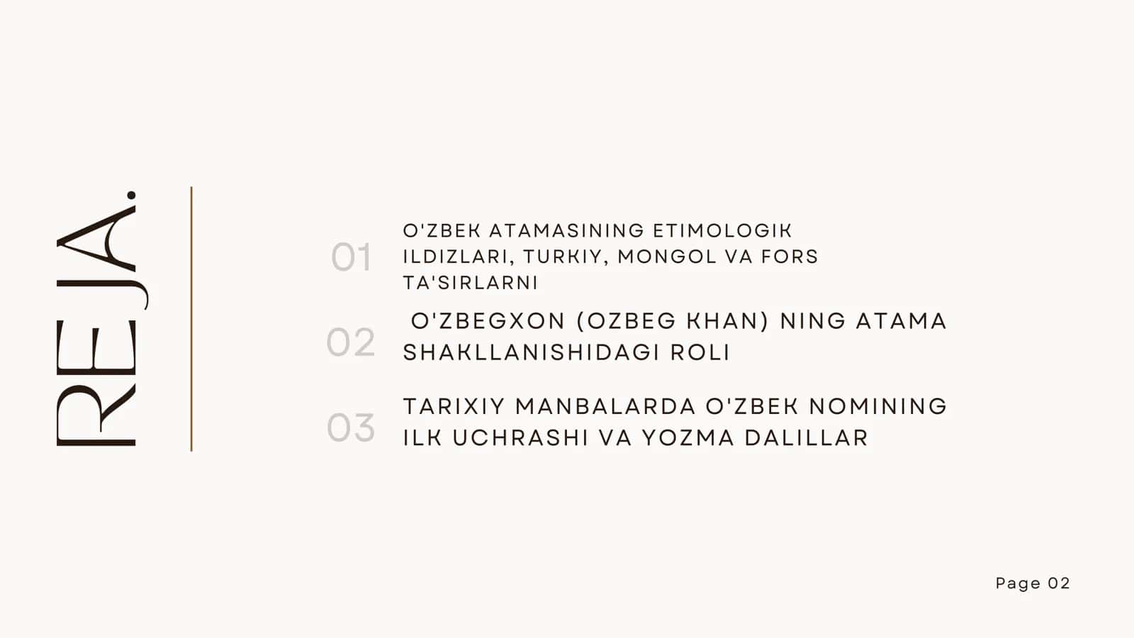 O'ZBEK ATAMASI