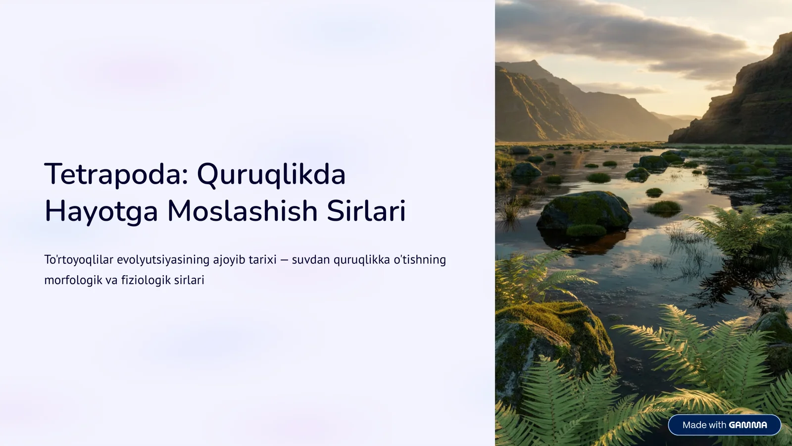 Tatrapoda: Quruqlikda Hayotga Moslashish Sirlari