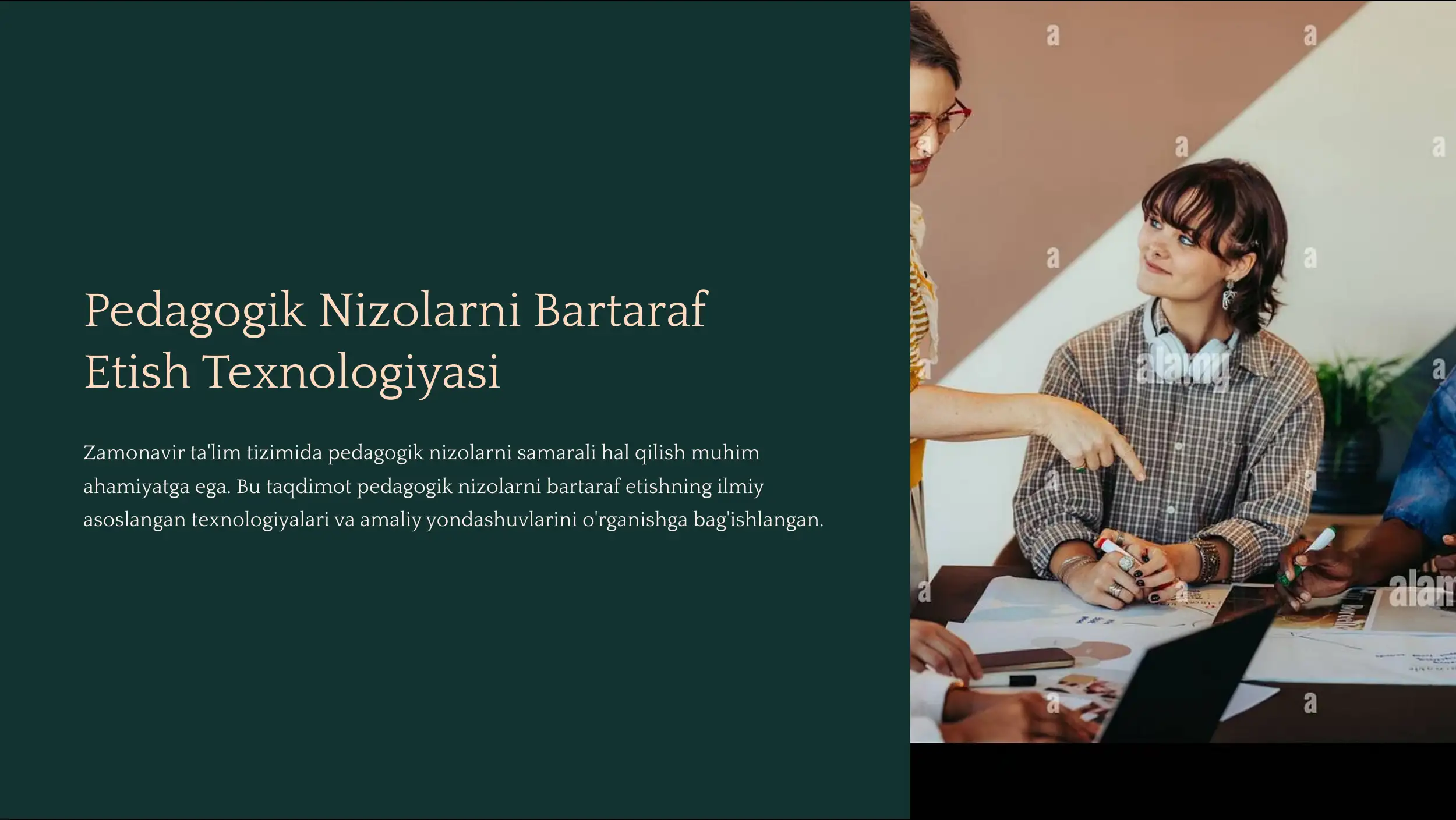 Pedagogik Nizolarni Bartaraf Etish Texnologiyasi