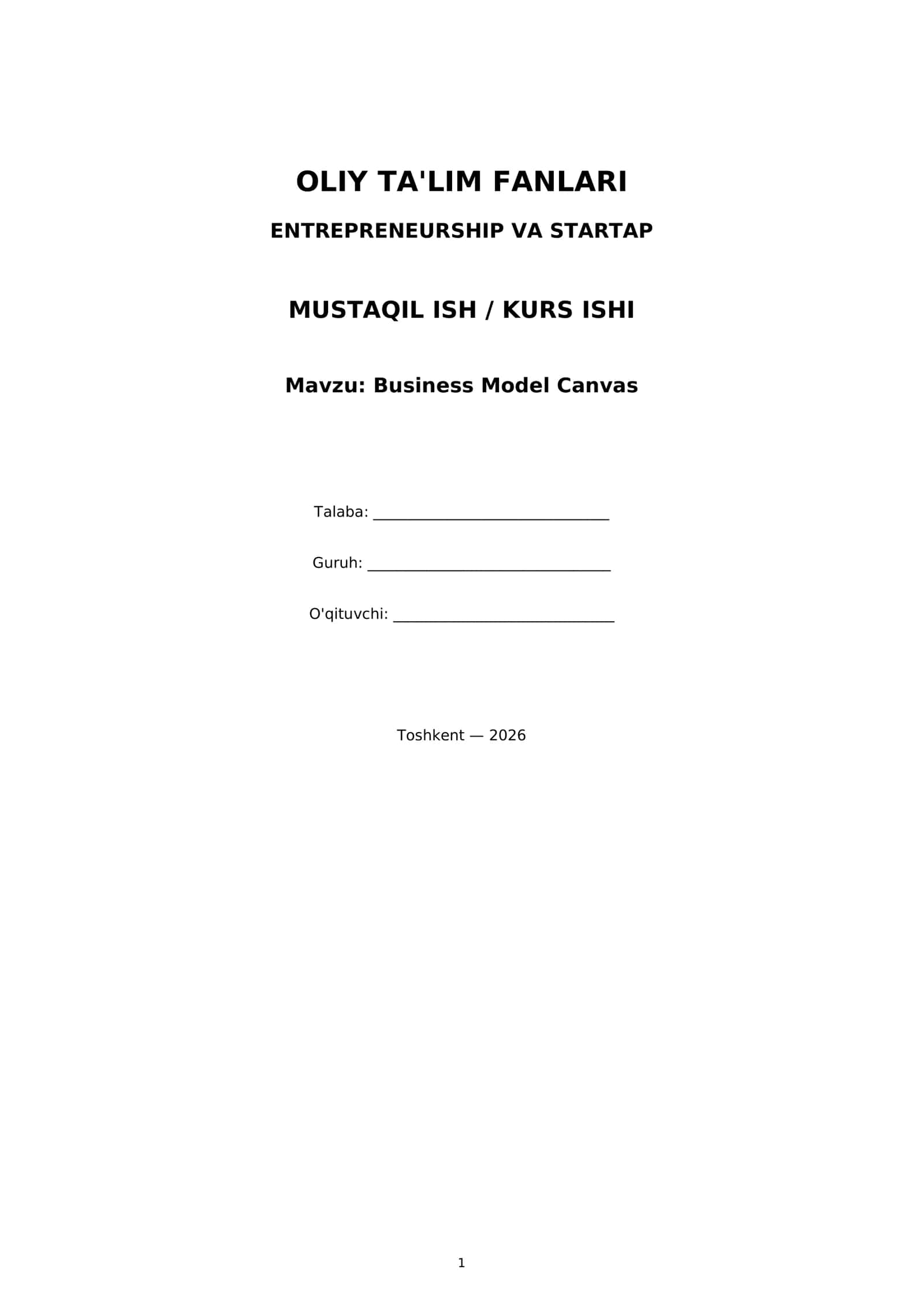 Business Model Canvas