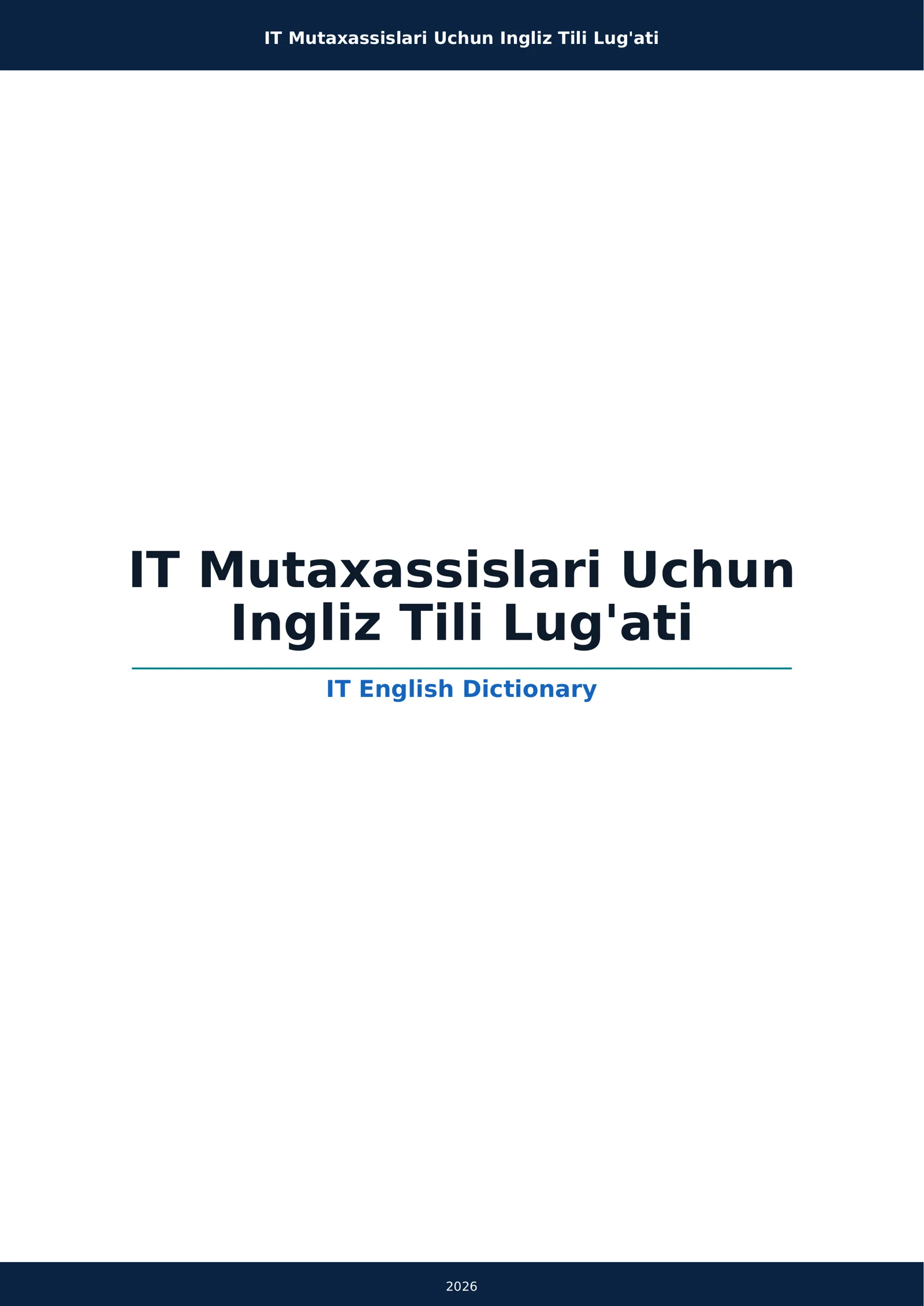 IT Mutaxassislari Uchun Ingliz Tili Lug'ati